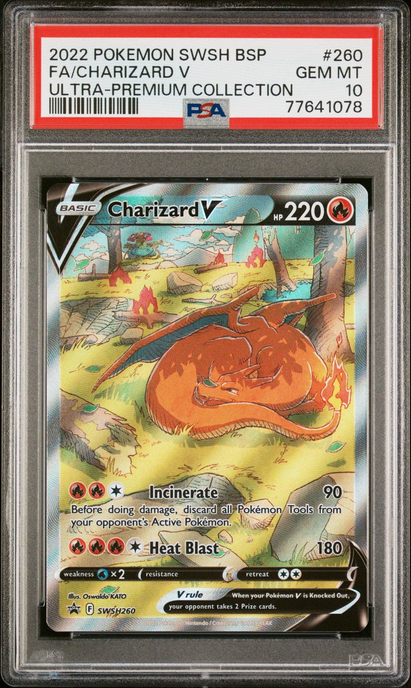 2022 Pokemon Swsh Black Star Promo 260 Full Art/charizard V Sword
