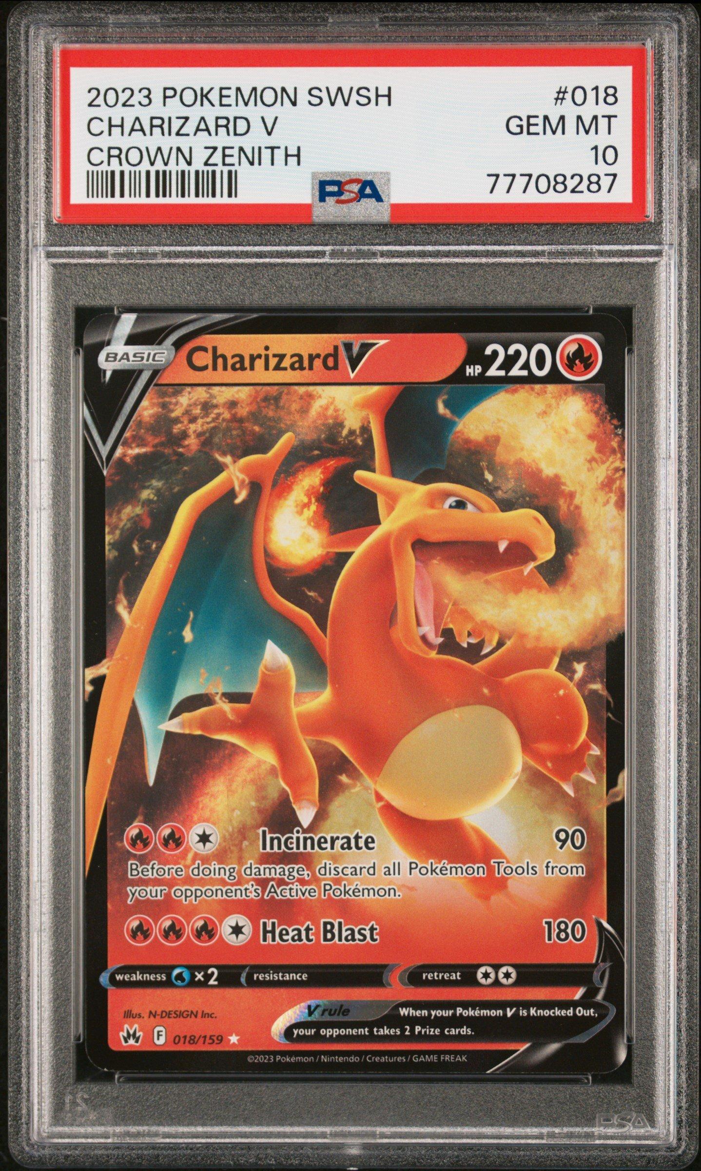 2023 Pokemon Sword And Shield Crown Zenith 018 Charizard V PSA 10