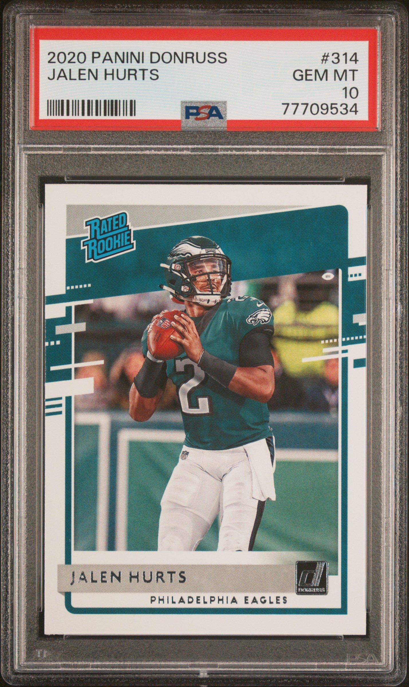 2020 Panini Donruss 314 Jalen Hurts PSA 10