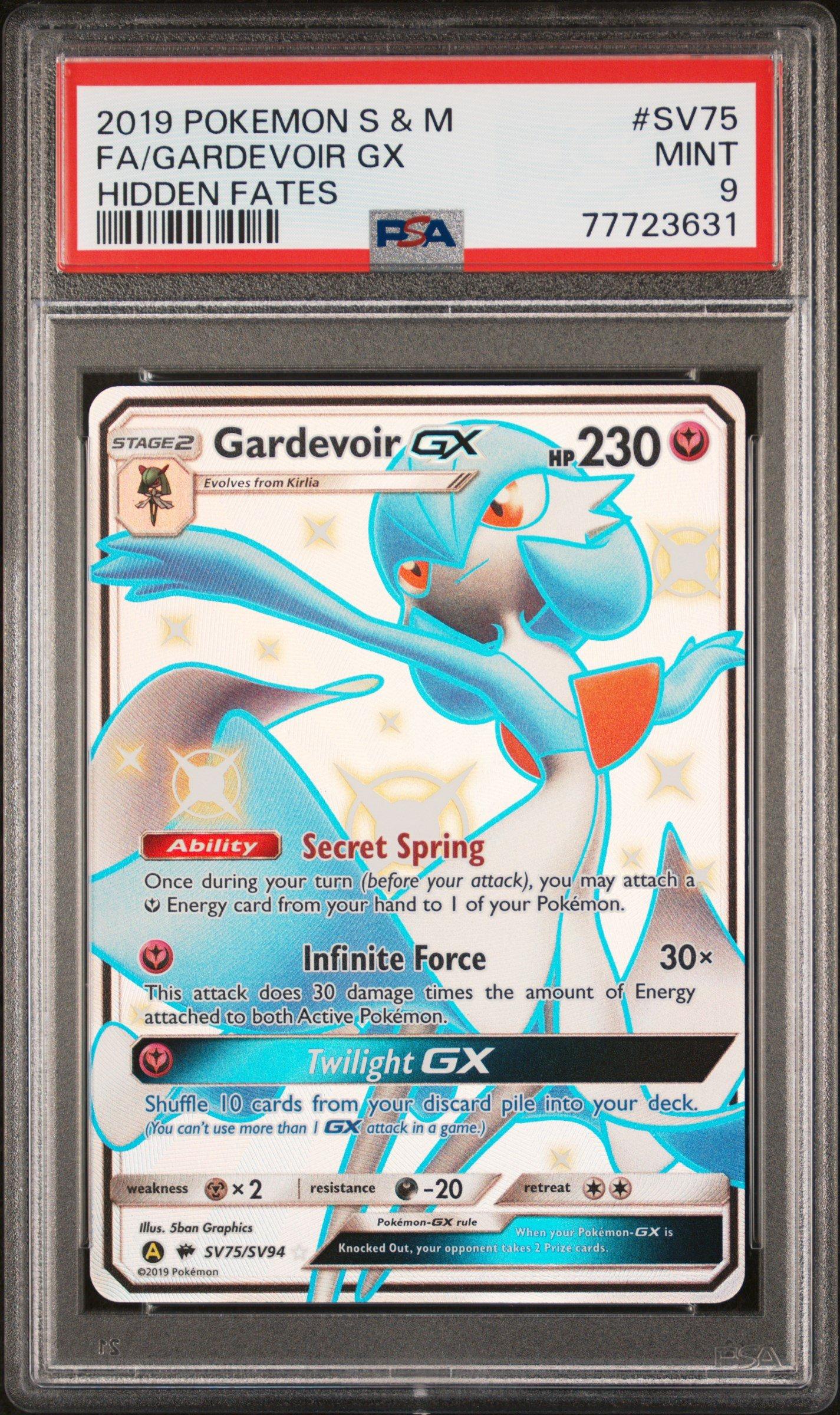 2019 Pokemon Sun & Moon Hidden Fates Sv75 Full Art/gardevoir Gx