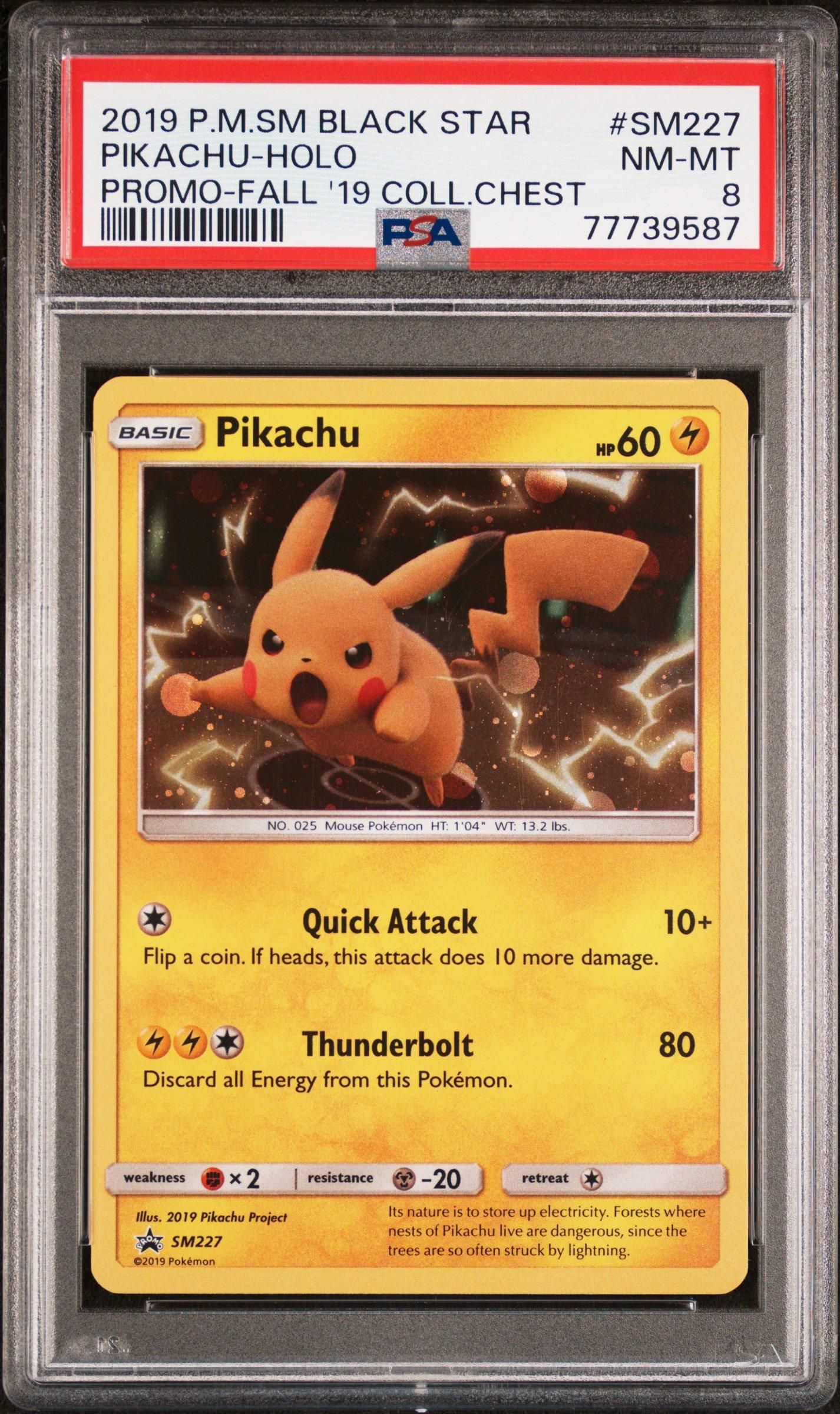 2019 Pokemon Sm Black Star Promo Sm227 Pikachu-holo Fall 2019