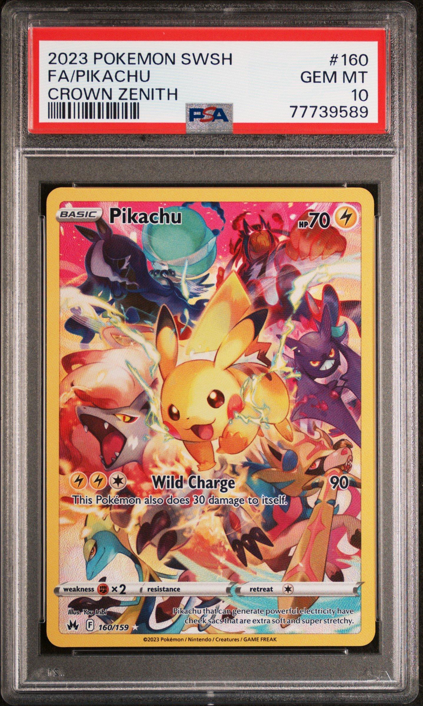 2023 Pokemon Sword And Shield Crown Zenith 160 Full Art/pikachu