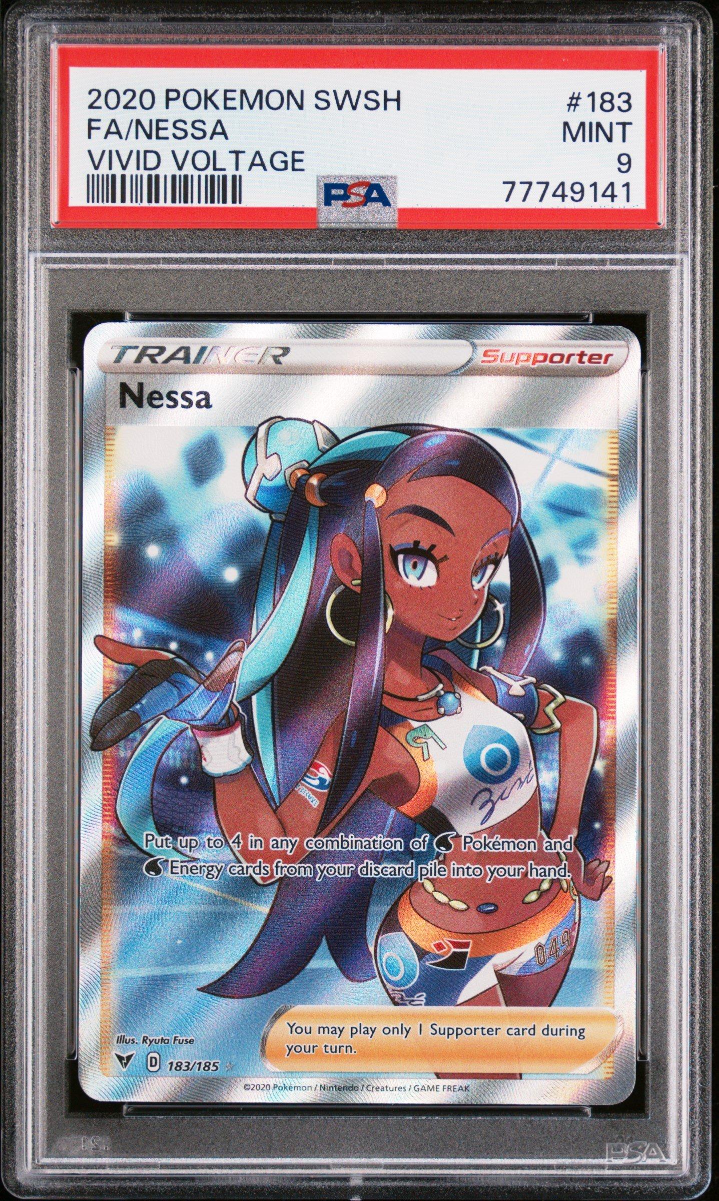 2020 Pokemon Sword & Shield Vivid Voltage 183 Full Art/nessa PSA 9 Graded  Card | GameStop