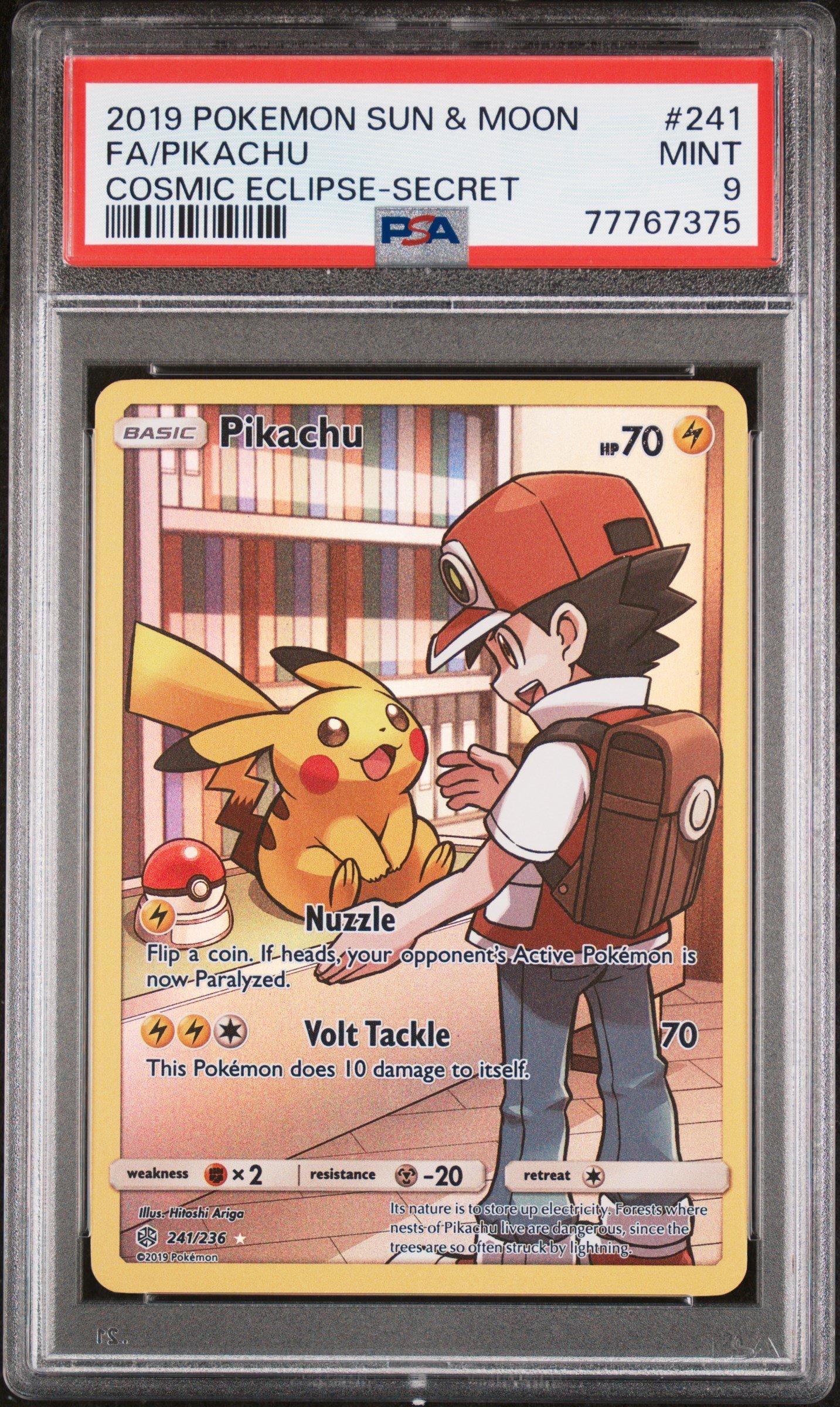 2019 Pokemon Sun & Moon Cosmic Eclipse 241 Full Art/pikachu Secret