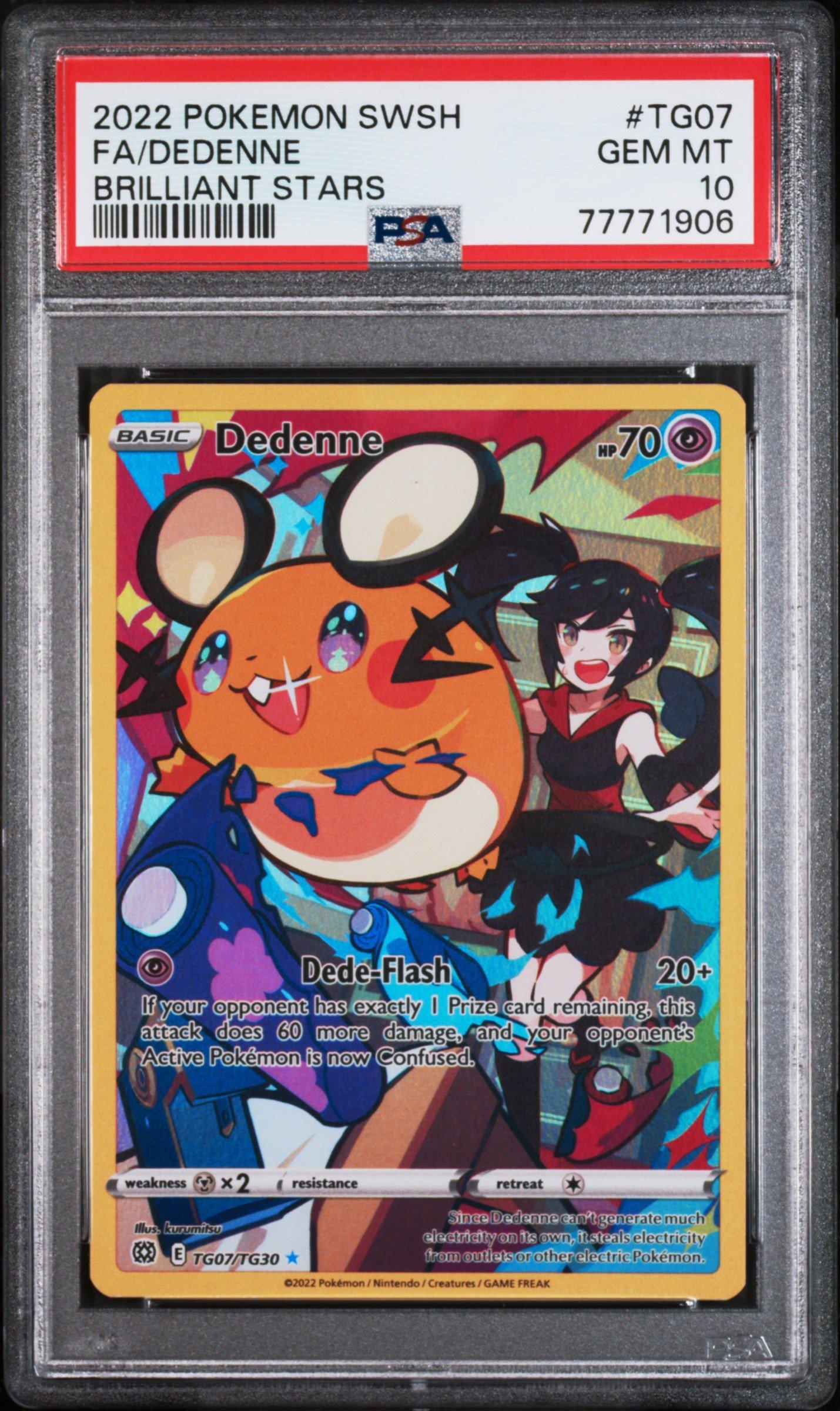 2022 Pokemon Sword & Shield Brilliant Stars Tg07 Full Art/dedenne