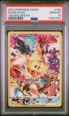 2023 Pokemon Sword And Shield Crown Zenith 160 Full Art/pikachu