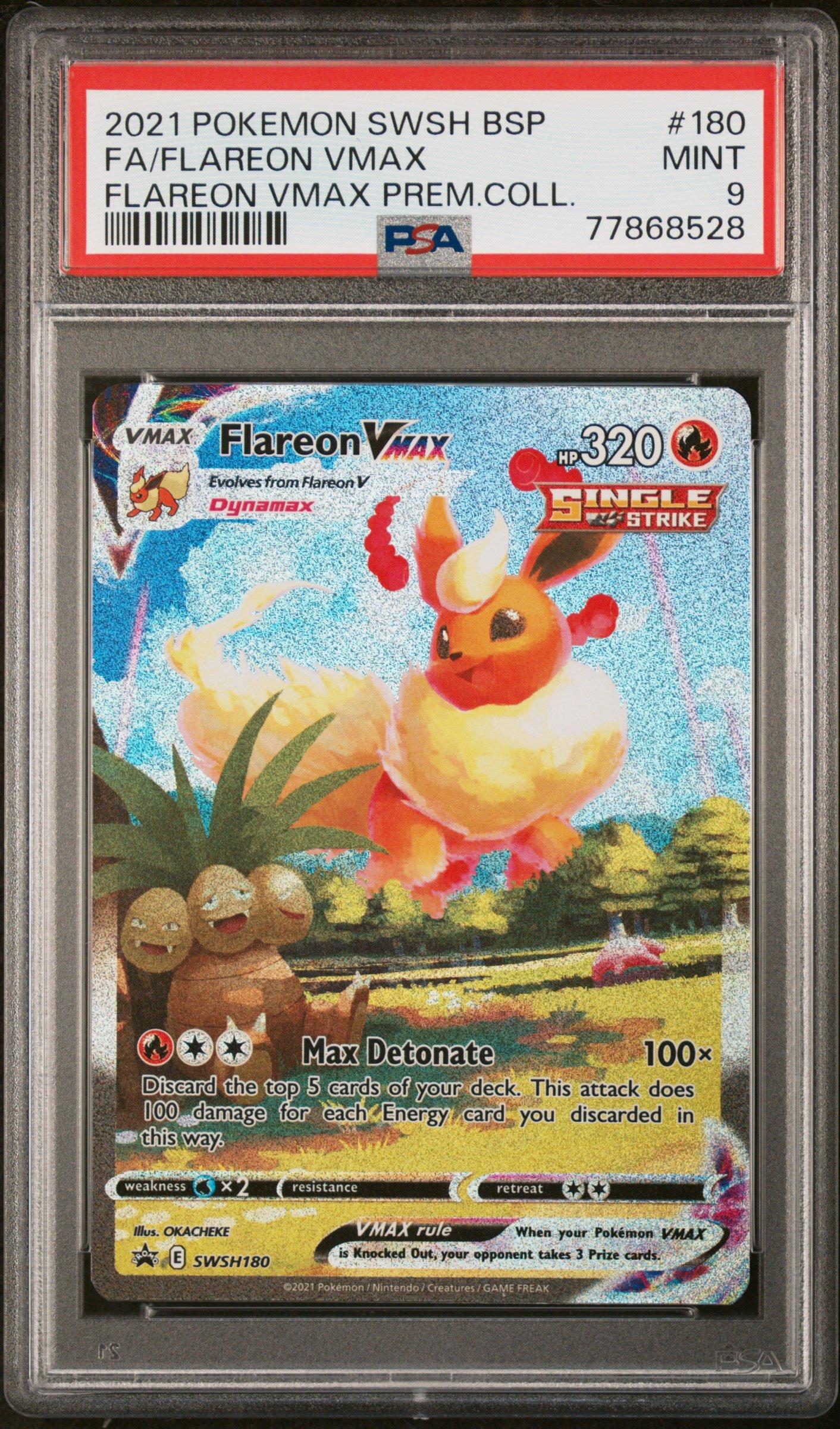 2021 Pokemon Swsh Black Star Promo 180 Full Art/flareon Vmax