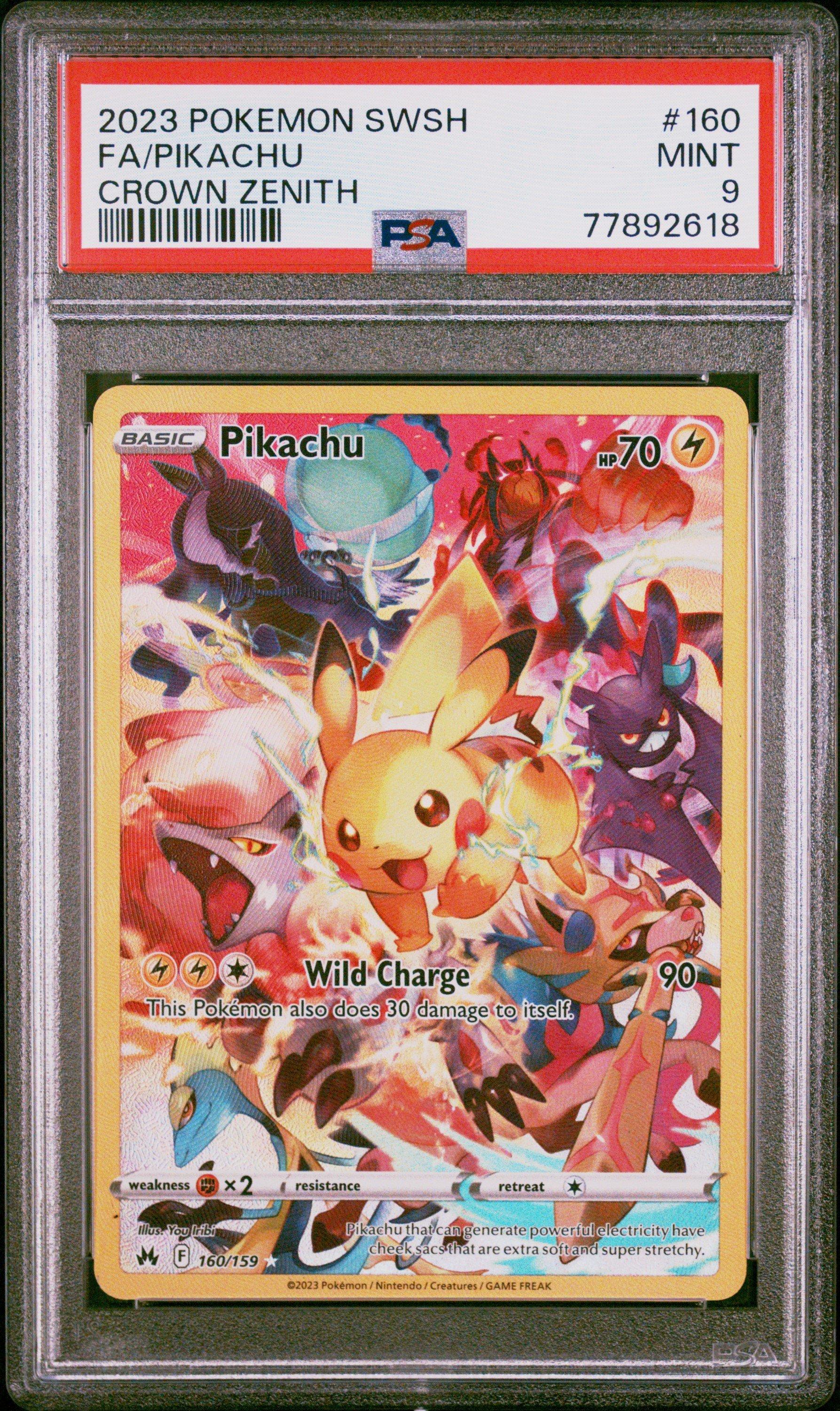 2023 Pokemon Sword And Shield Crown Zenith 160 Full Art/pikachu