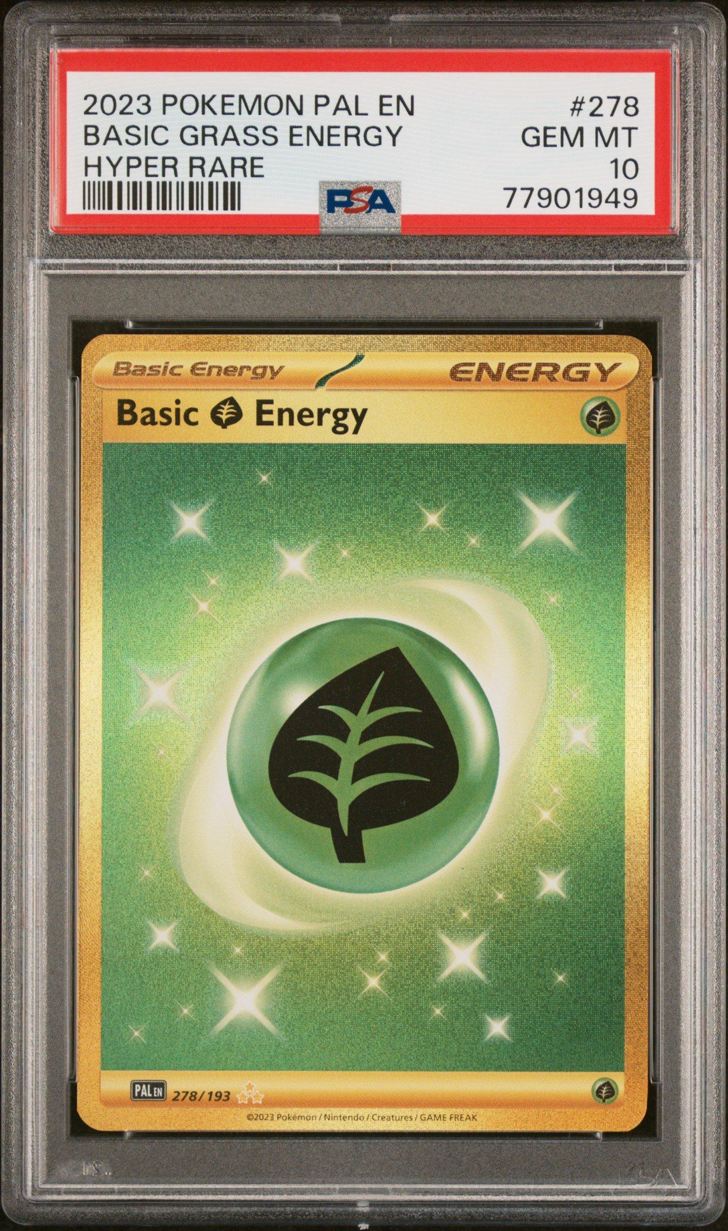 2023 Pokemon Pal En-paldea Evolved 278 Basic Grass Energy Hyper Rare PSA 10