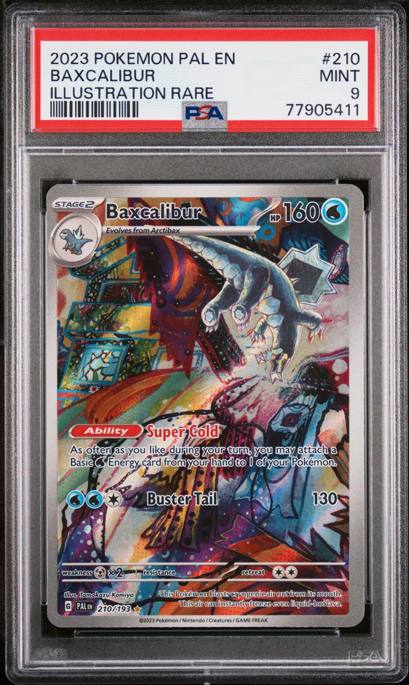 2023 Pokemon Pal En-paldea Evolved 210 Baxcalibur Illustration Rare PSA