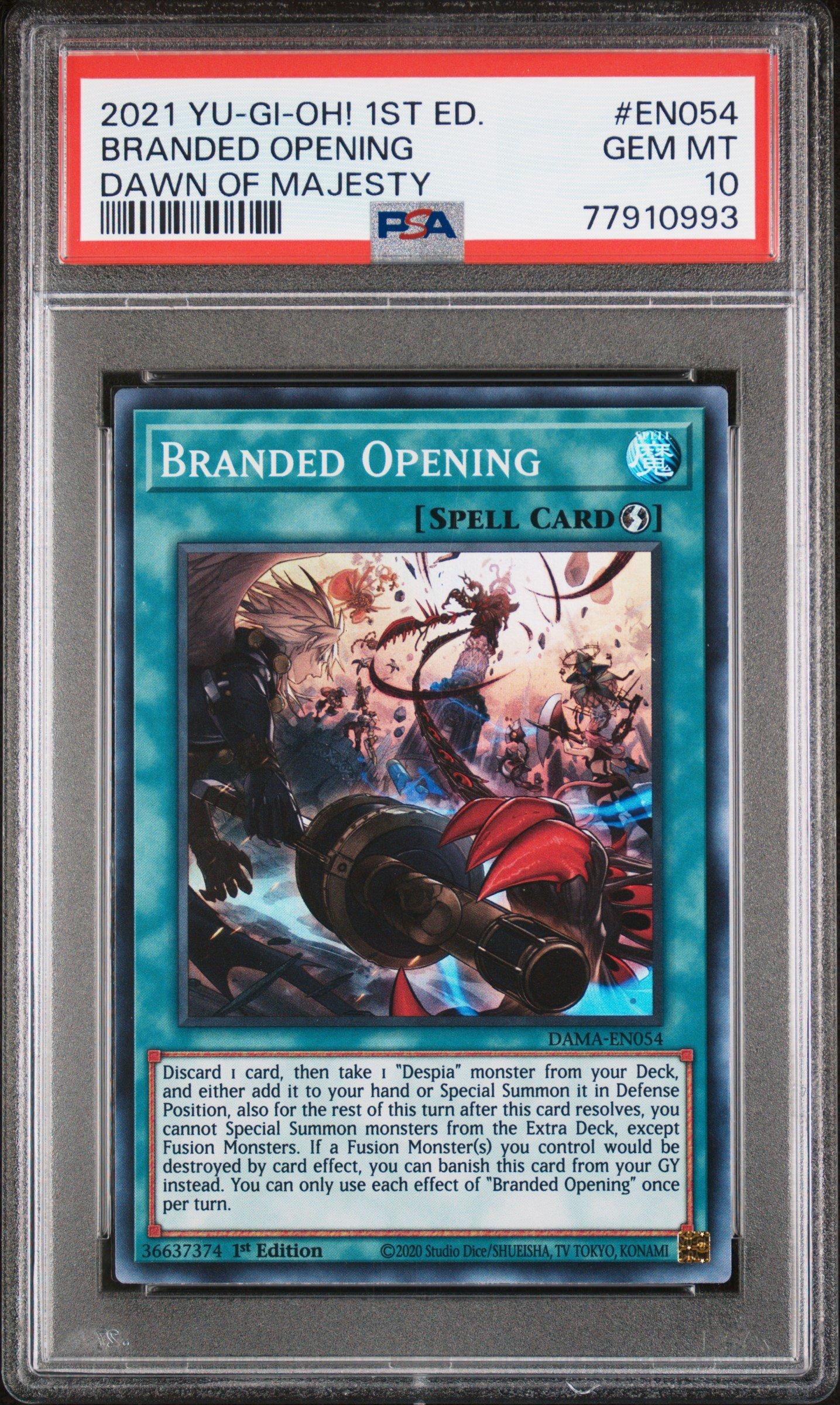 2021 Yu-gi-oh! Dama-dawn Of Majesty En054 Branded Opening 1st Edition PSA  10 Graded Card | GameStop