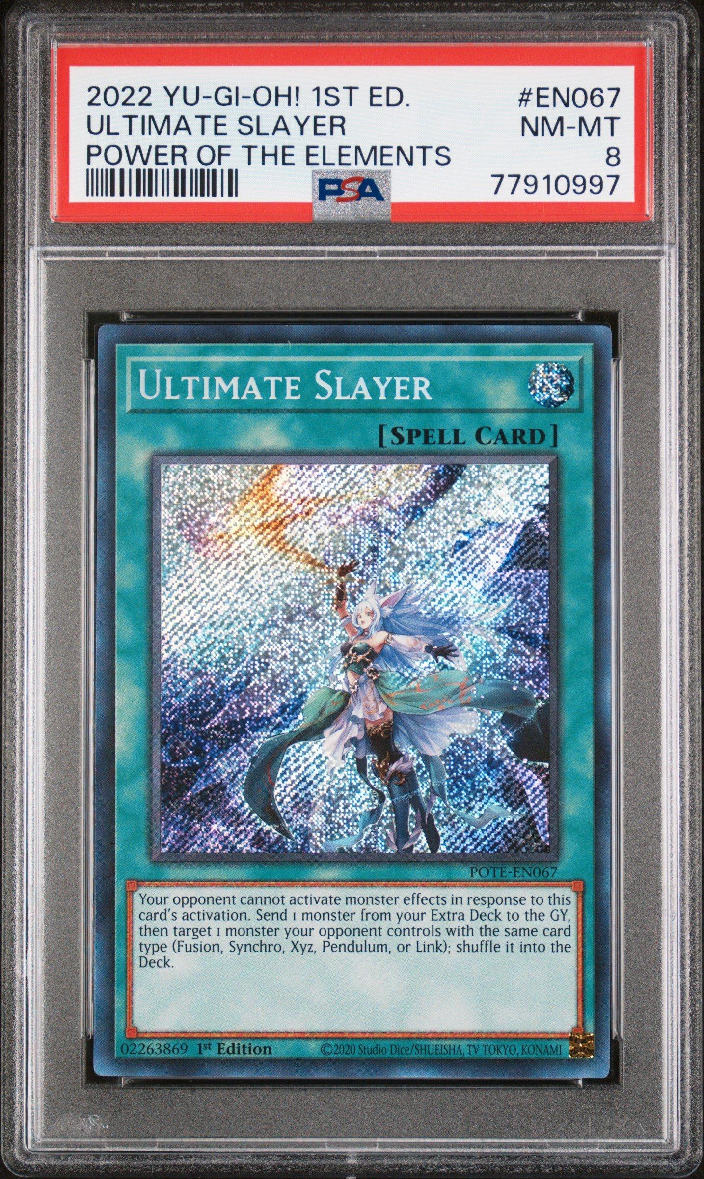 2022 Yu-gi-oh! Pote-power Of The Elements En067 Ultimate Slayer 1st Edition PSA