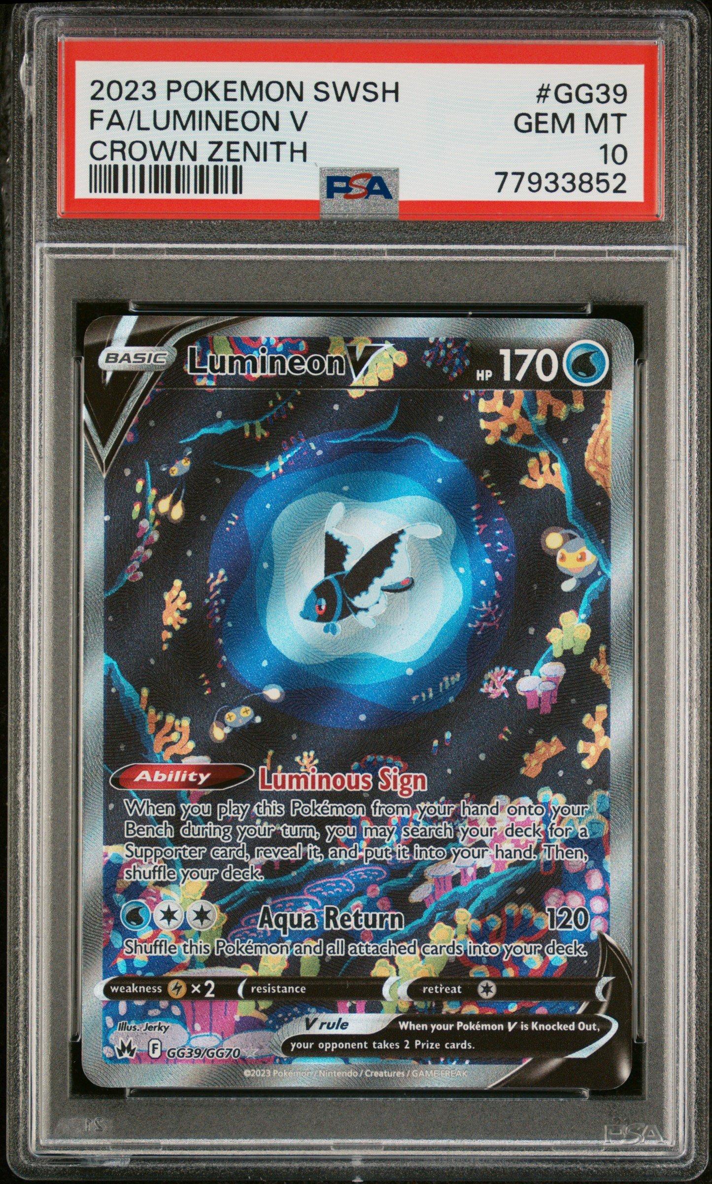 2023 Pokemon Sword And Shield Crown Zenith Gg39 Full Art/lumineon