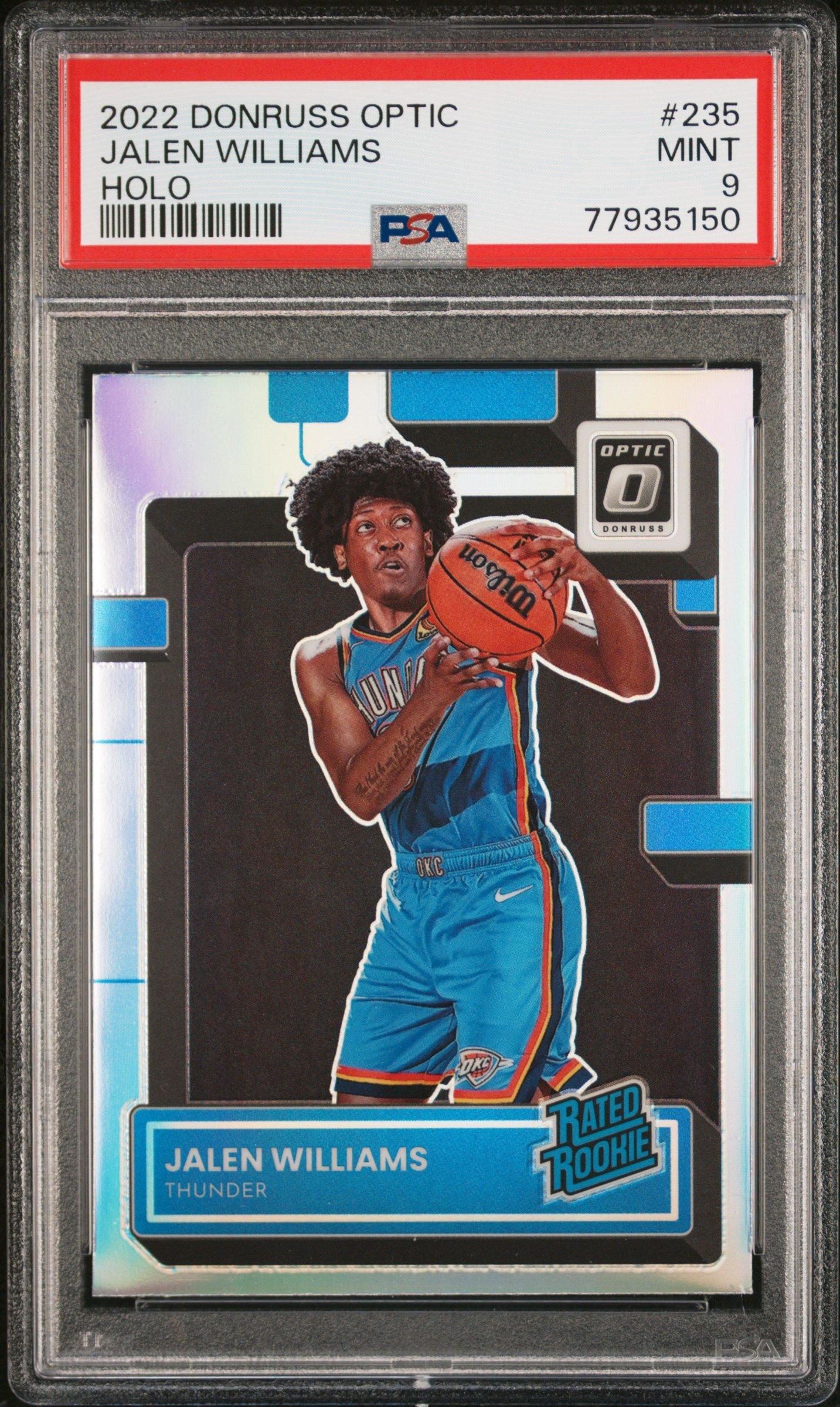 2022 Panini Donruss Optic 235 Jalen Williams Holo PSA 9