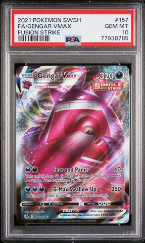 2021 Pokemon Sword & Shield Fusion Strike 157 Full Art/gengar Vmax