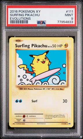 2016 Pokemon Xy Evolutions 111 Surfing Pikachu PSA 8 | GameStop