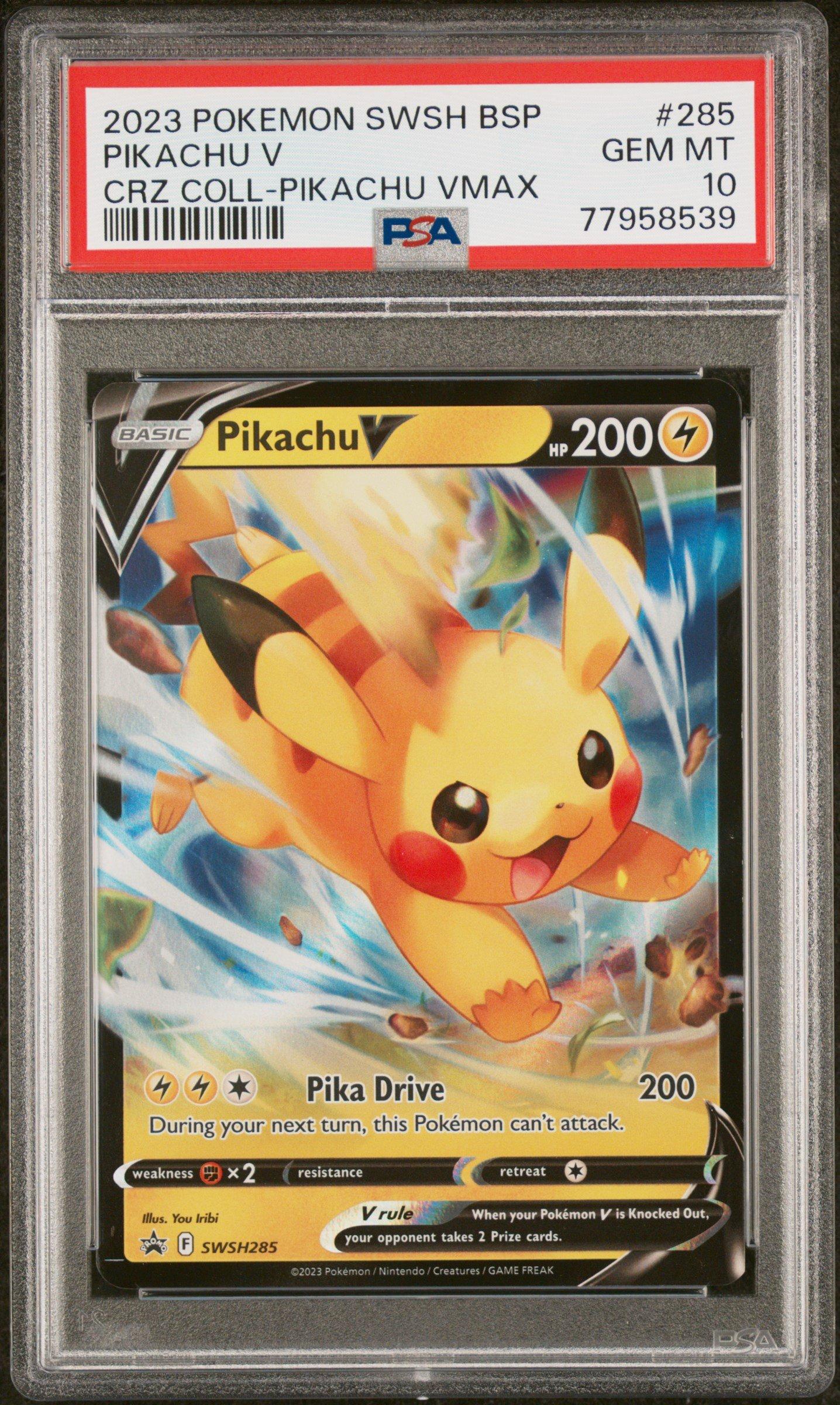 2023 Pokemon Swsh Black Star Promo 285 Pikachu V Crown Zenith