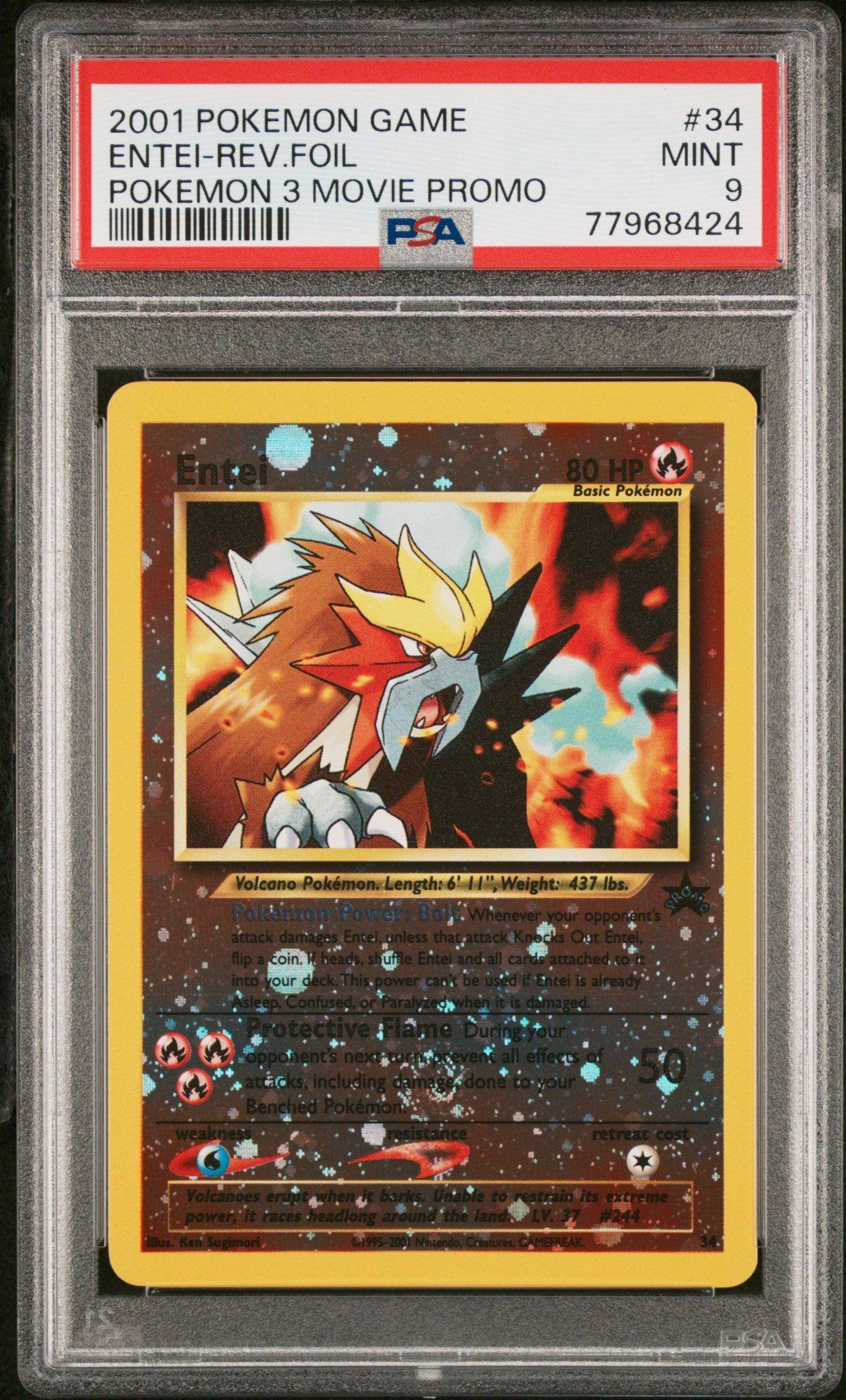 2001 Pokemon Game Movie 34 Entei-reverse Foil Pokemon 3 Movie