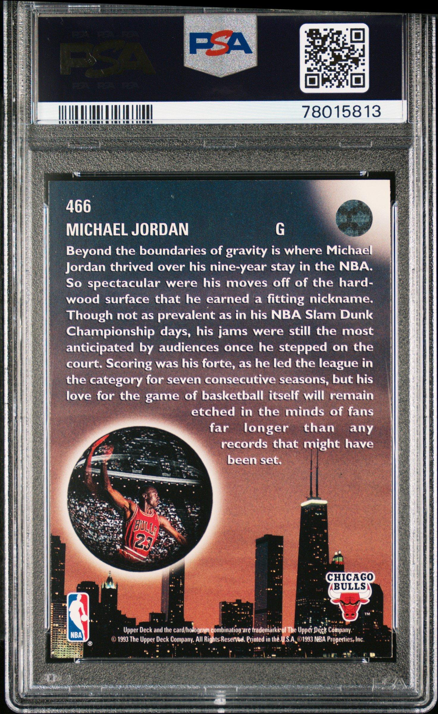 1993 Upper Deck 466 Michael Jordan PSA 9 Graded Card | GameStop