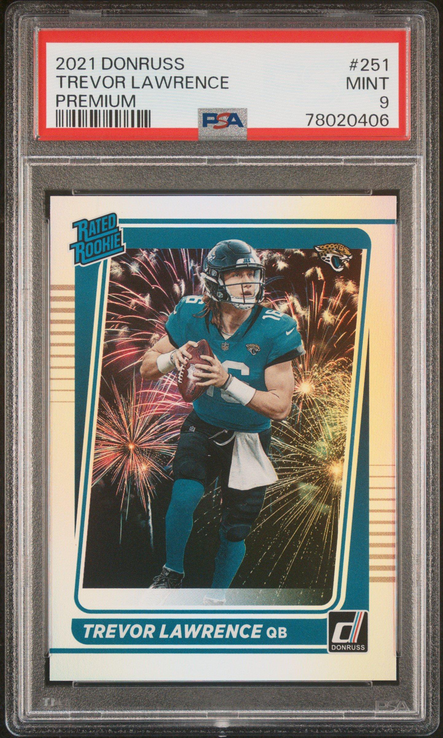 2021 Panini Donruss 251 Trevor Lawrence Premium PSA 9