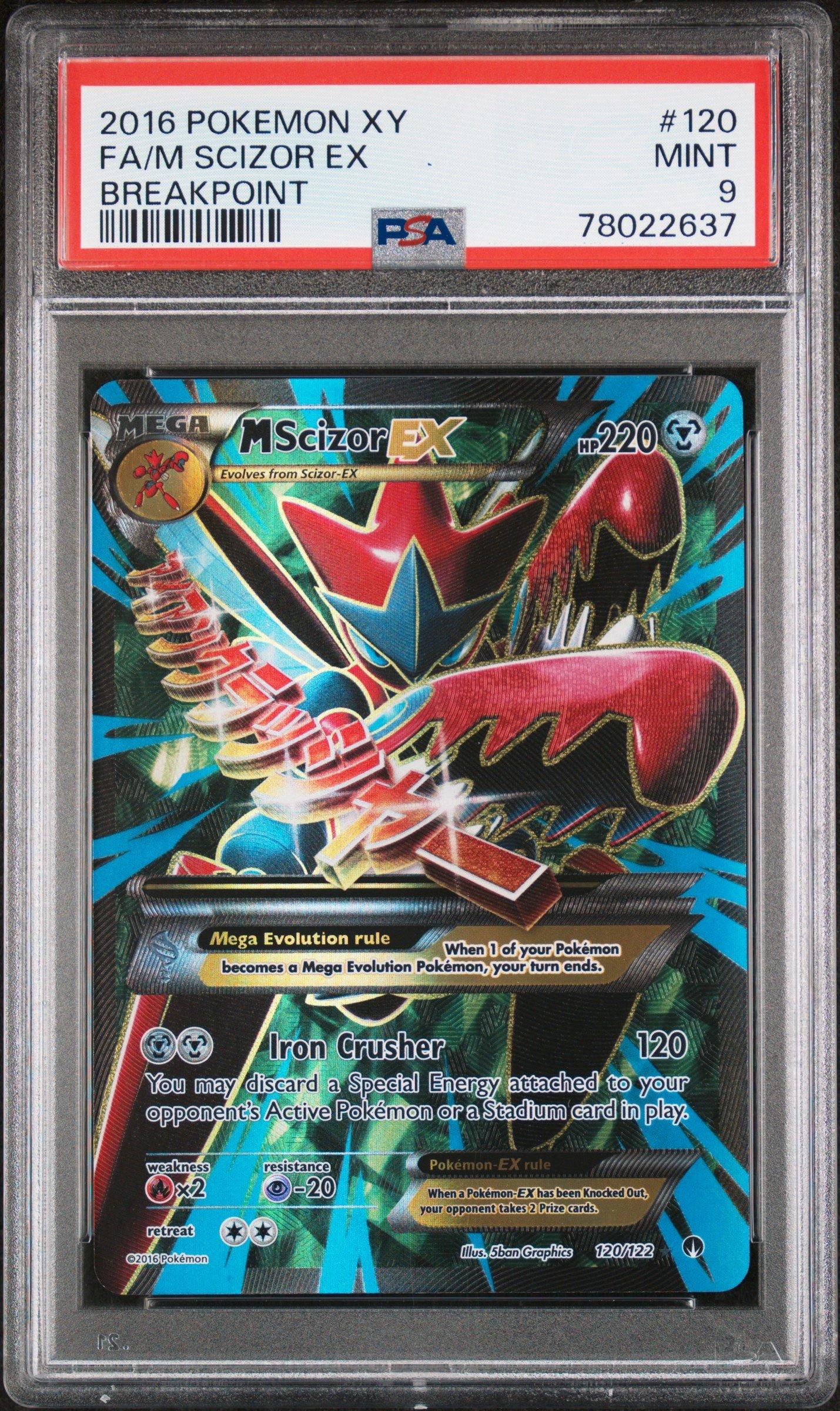 2016 Pokemon Xy Breakpoint 120 Full Art/m Scizor Ex PSA 9 | GameStop