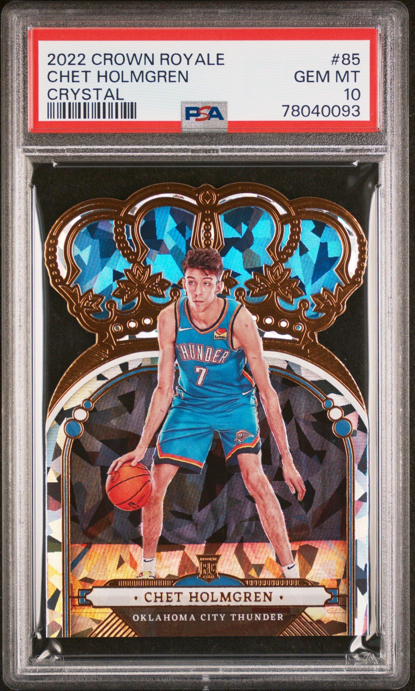 2022 Panini Crown Royale 85 Chet Holmgren Crystal PSA 10