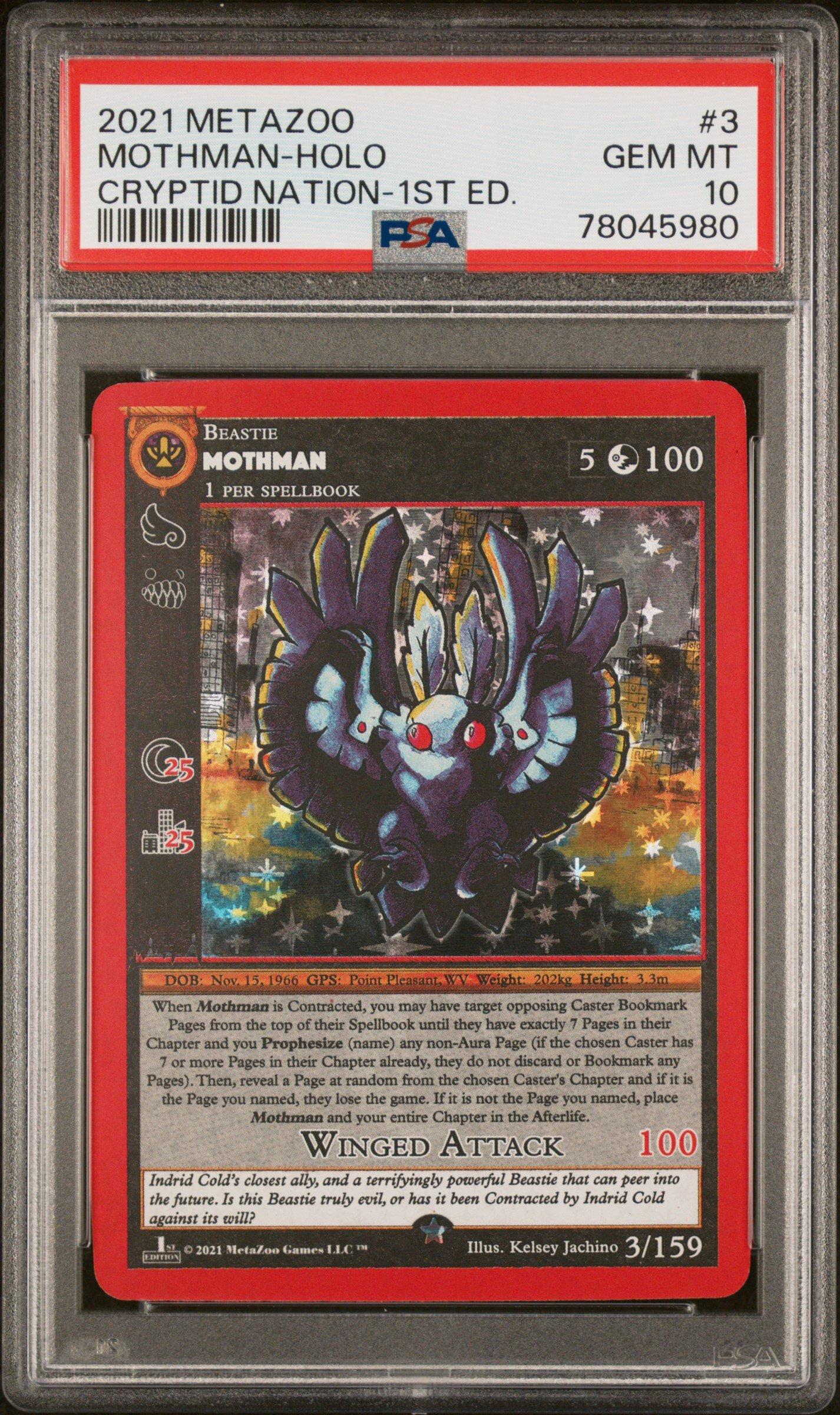 Mothman holo 1st edition PSA10 モスマン 2021 Metazoo Cryptid Nation 3 Mothman-holo 1st Edition PSA 10