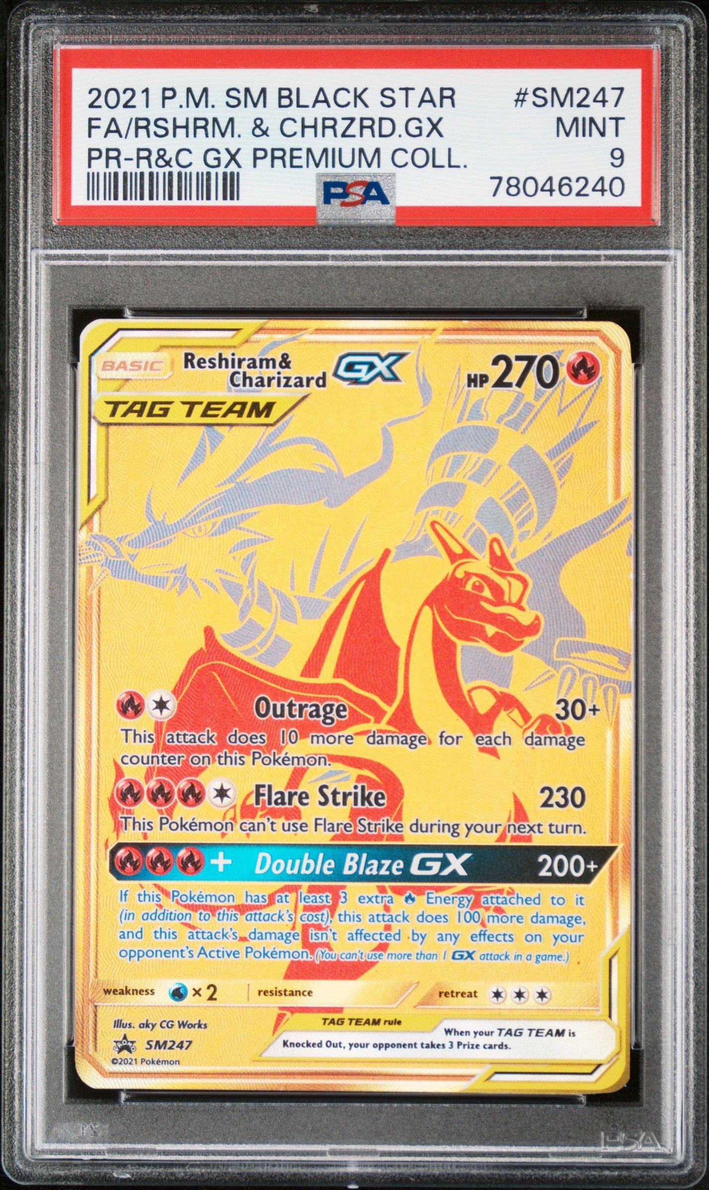 フルアート Reshiram & Charizard GX PSA 6 2021 Pokemon Sm Black Star Promo Sm247 Full Art/reshiram