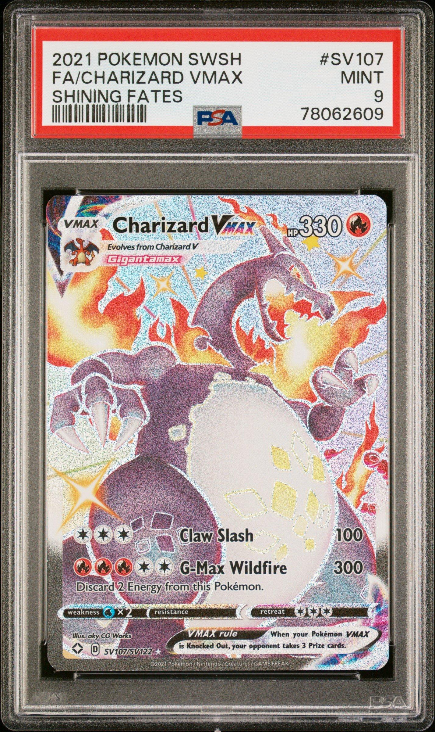 2021 Pokemon Sword & Shield Shining Fates Sv107 Full Art/charizard