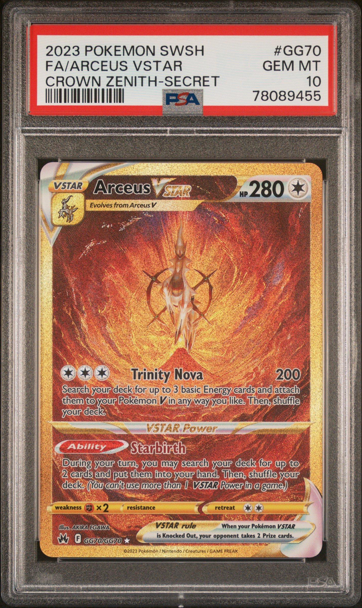 2023 Pokemon Sword And Shield Crown Zenith Gg70 Full Art/arceus