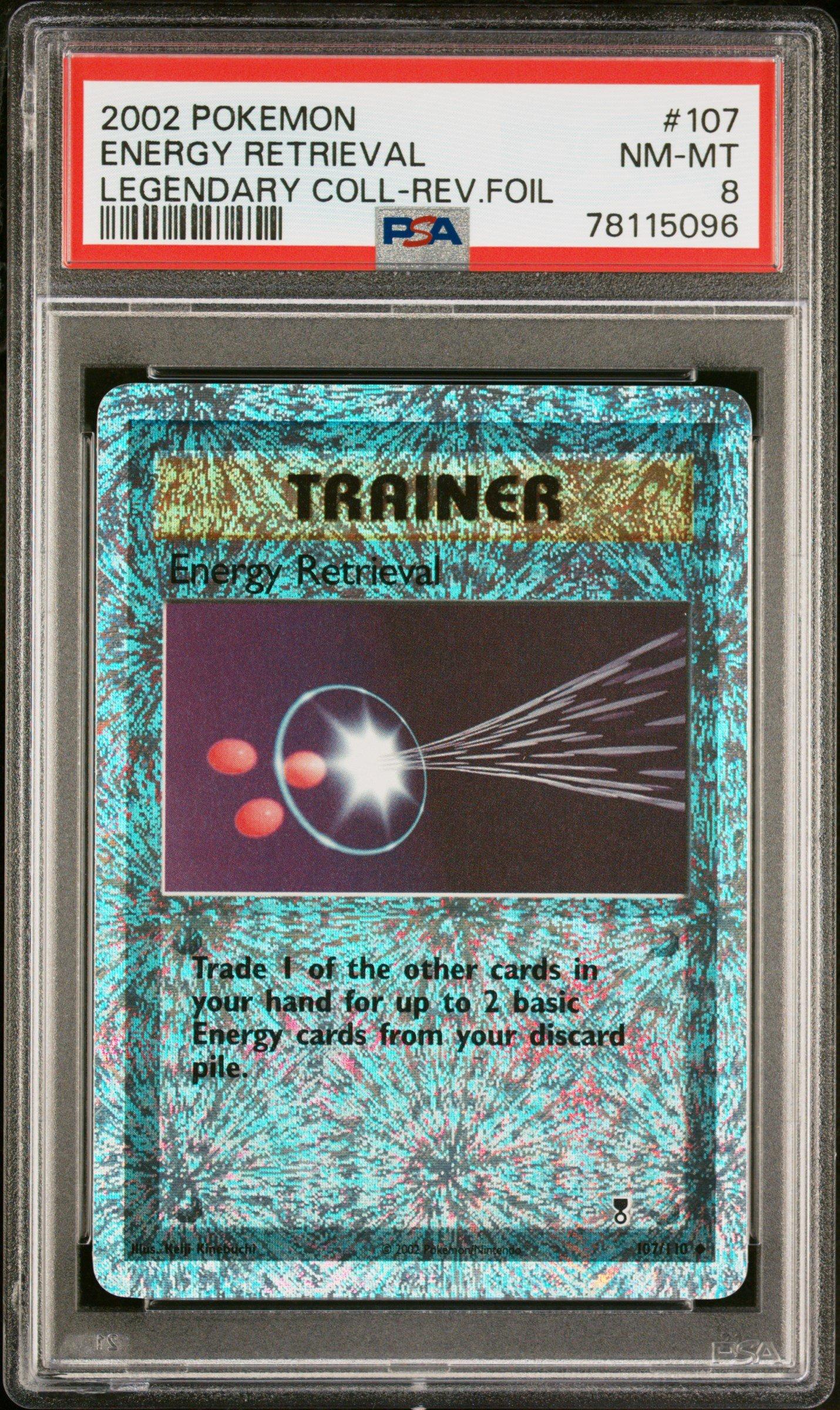 2002 Pokemon Legendary Collection 107 Energy Retrieval-reverse Foil PSA 8  Graded Card | GameStop