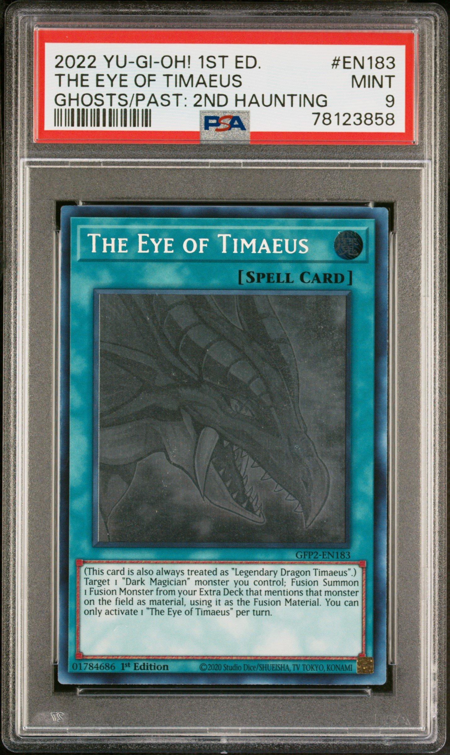 2022 Yu-gi-oh! Gfp2-ghosts From The Past: The 2nd Haunting En183 The Eye Of Timaeus 1st Edition PSA 9