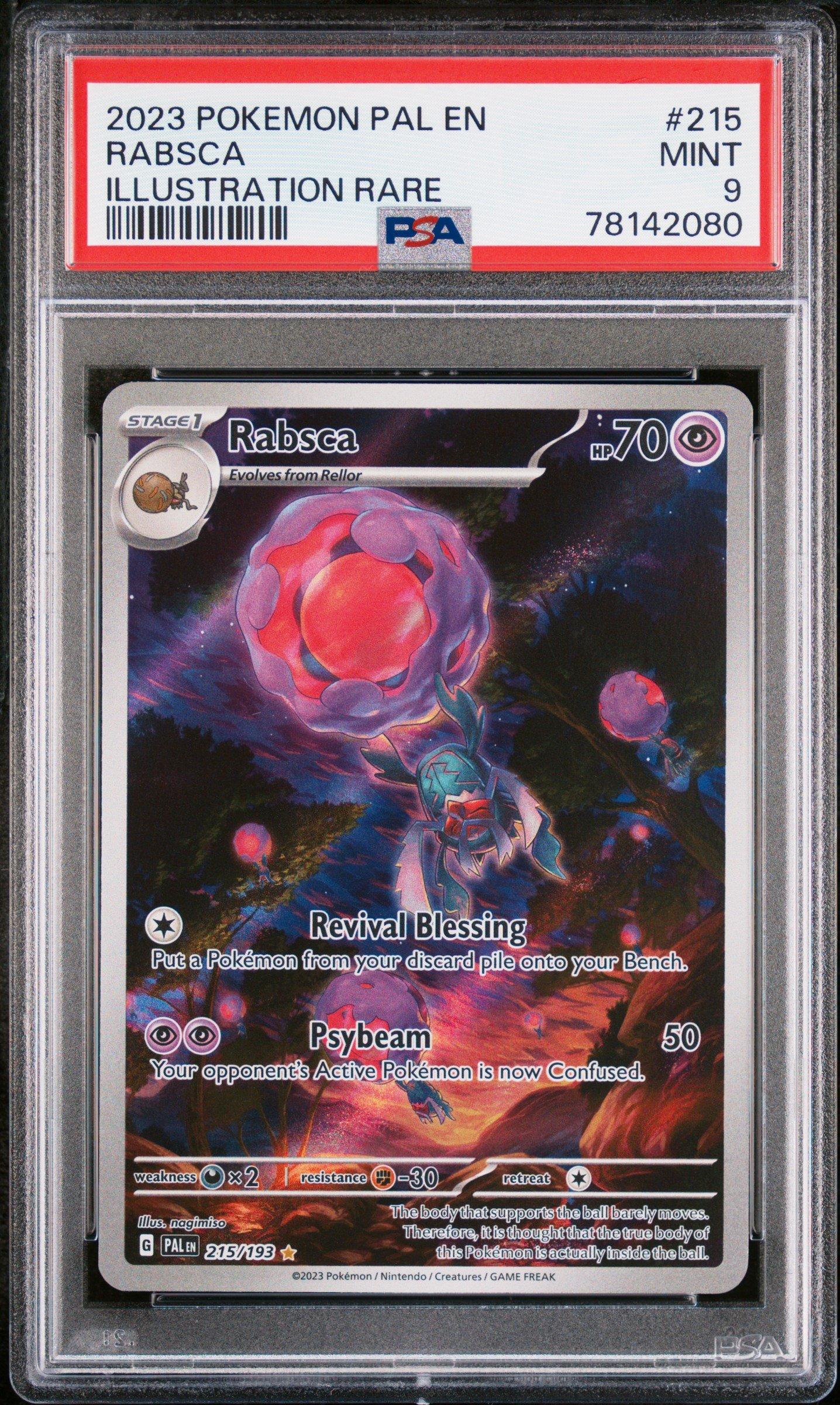 2023 Pokemon Pal En-paldea Evolved 215 Rabsca Illustration Rare PSA 9