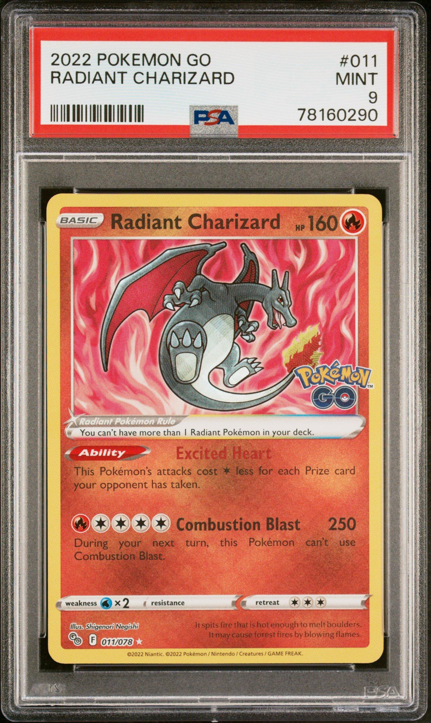 PSA 10 かがやくリザードン 011/071 ポケモンGO 2022 2022 Pokemon Go 011 Radiant Charizard PSA 9 Graded Card | GameStop