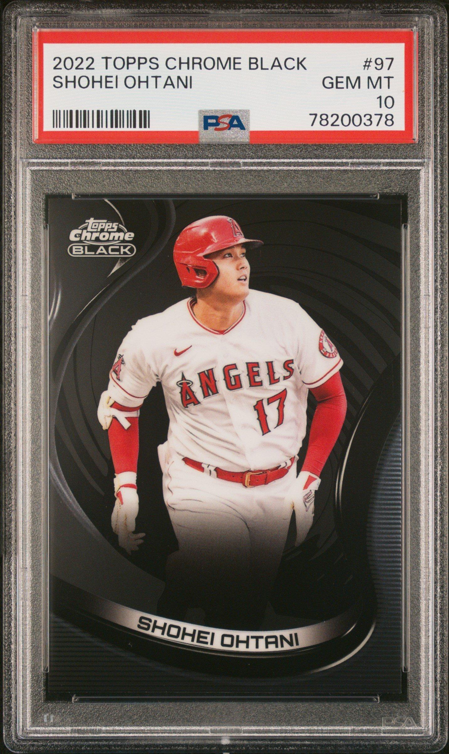 2022 Topps Chrome Black 97 Shohei Ohtani PSA 10 Graded Card | GameStop