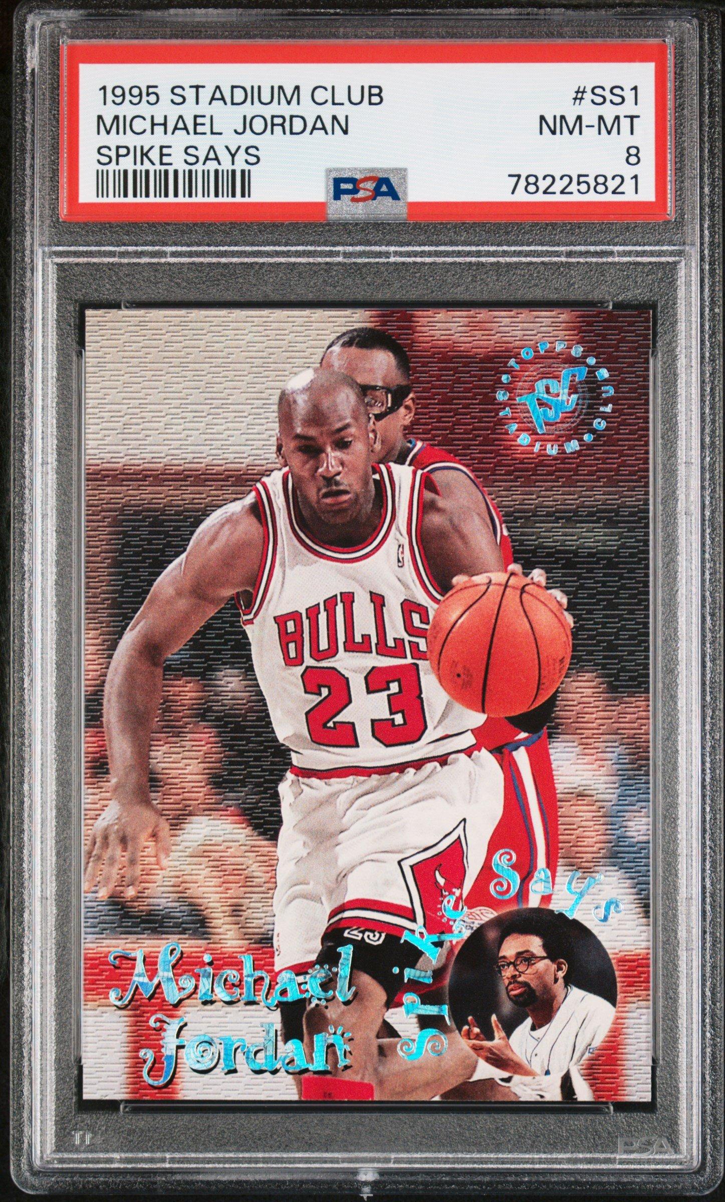 1995 Stadium Club Spike Says Ss1 Michael Jordan PSA 8 Graded Card