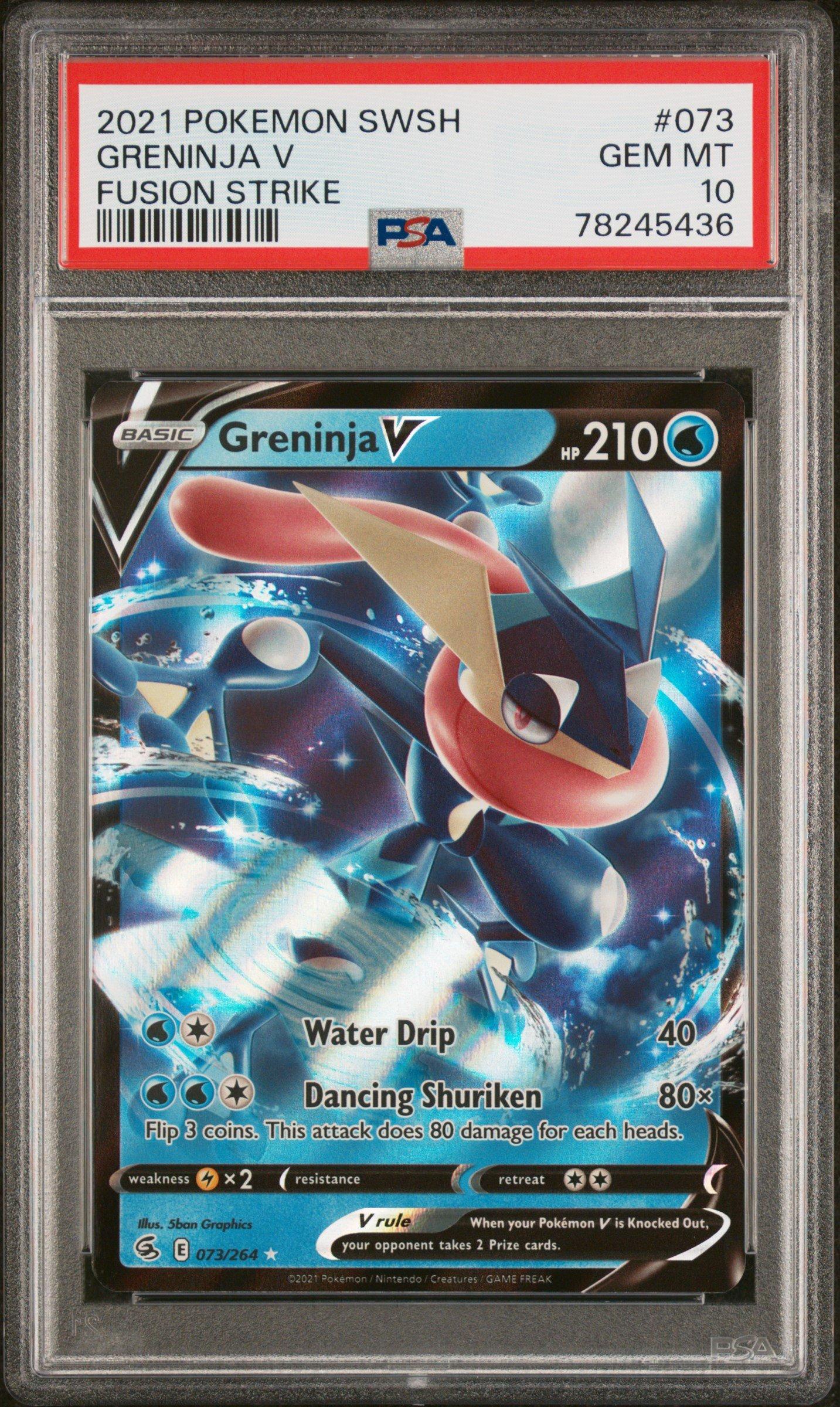 2021 Pokemon Sword & Shield Fusion Strike 073 Greninja V PSA