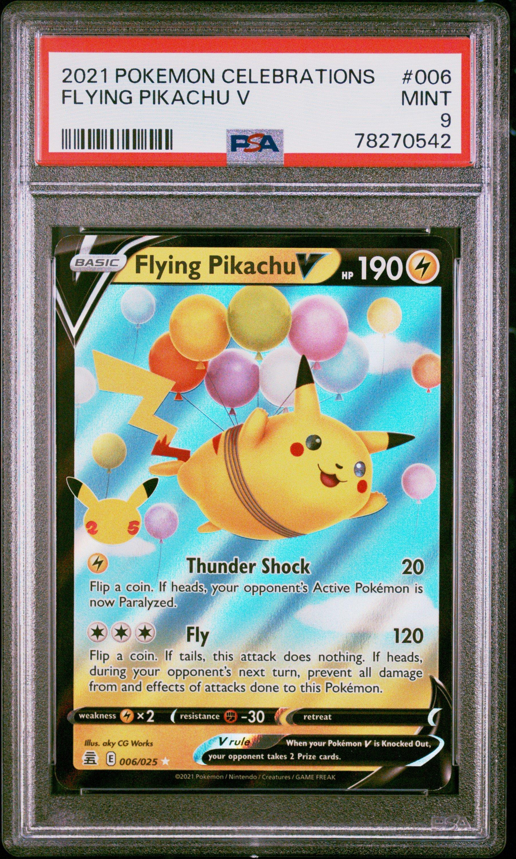 2021 Pokemon Celebrations 006 Flying Pikachu V PSA 9