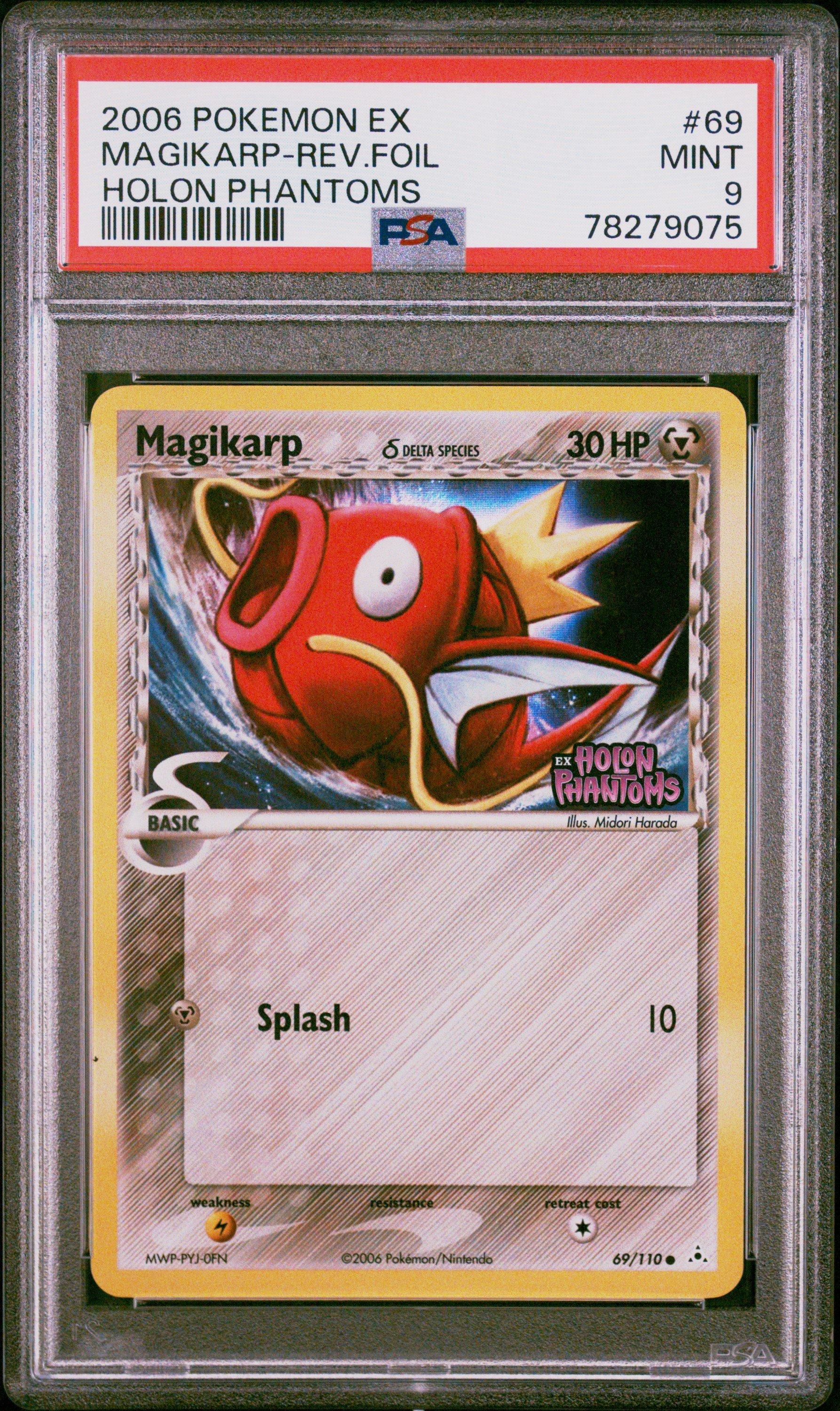 2006 Pokemon Ex Holon Phantoms 69 Magikarp-reverse Foil PSA 9