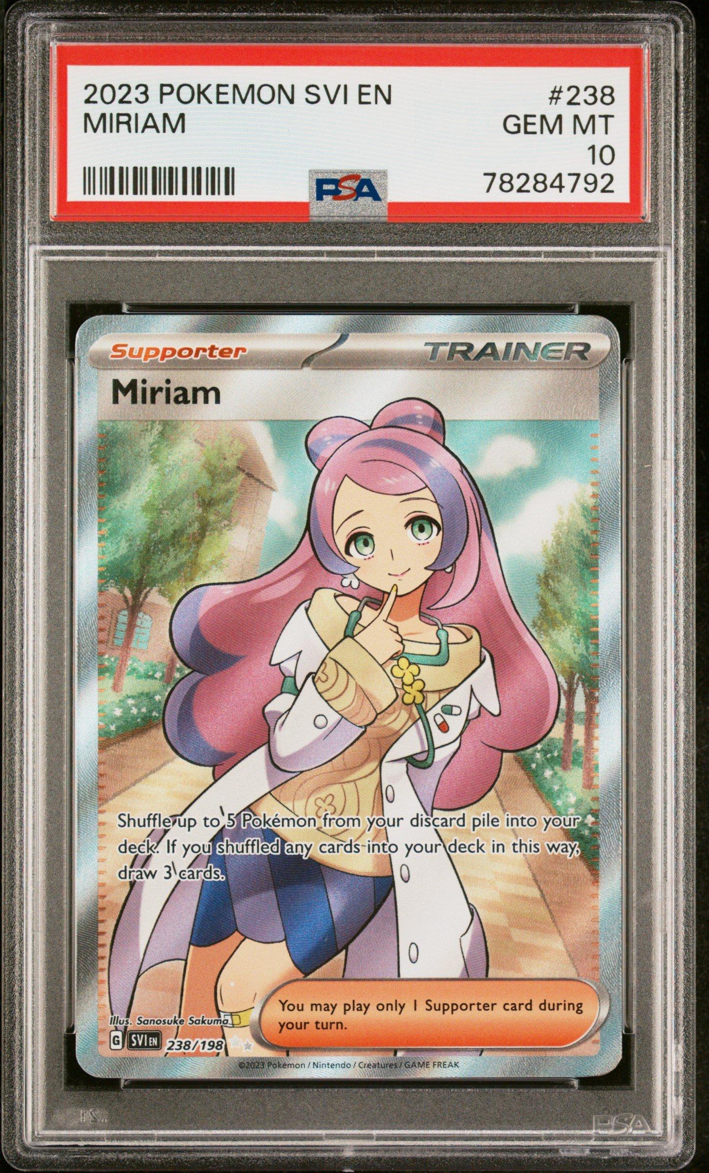 2023 Pokemon Svi En-scarlet & Violet 238 Miriam Ultra Rare PSA 10 Graded  Card | GameStop