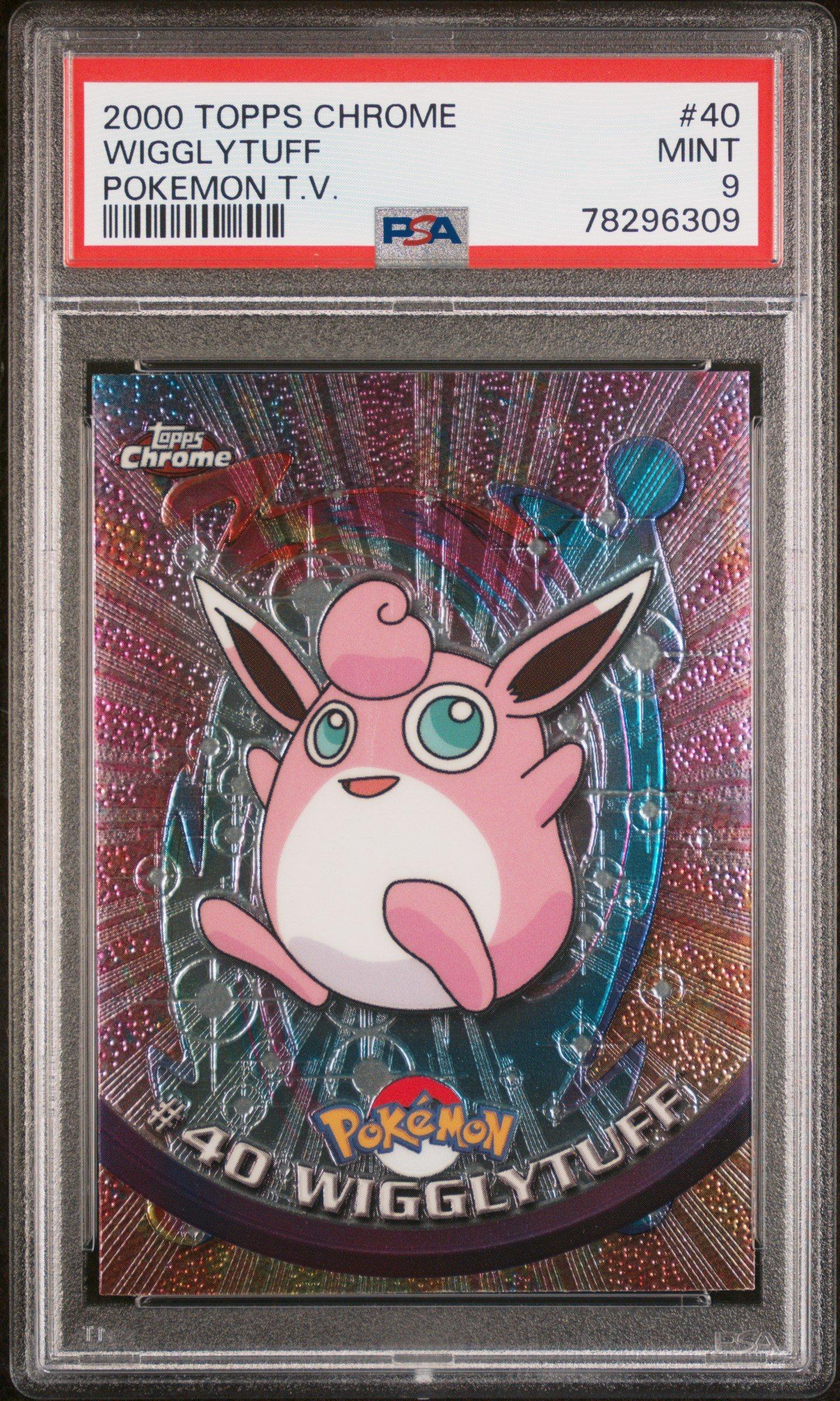 2000 Topps Chrome Pokemon T.v. 40 Wigglytuff PSA 9