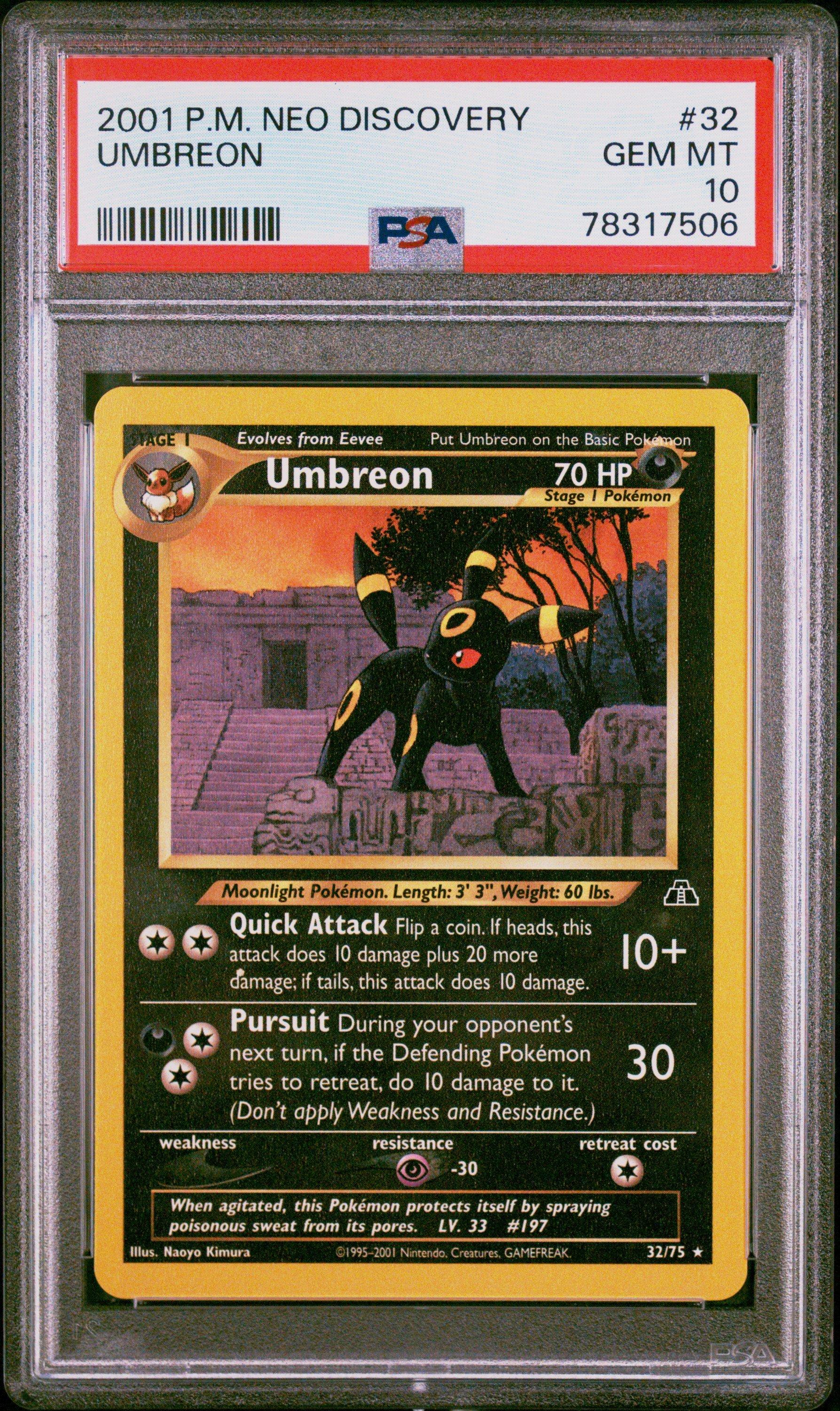 2001 Pokemon Neo Discovery 32 Umbreon PSA 10 Graded Card | GameStop