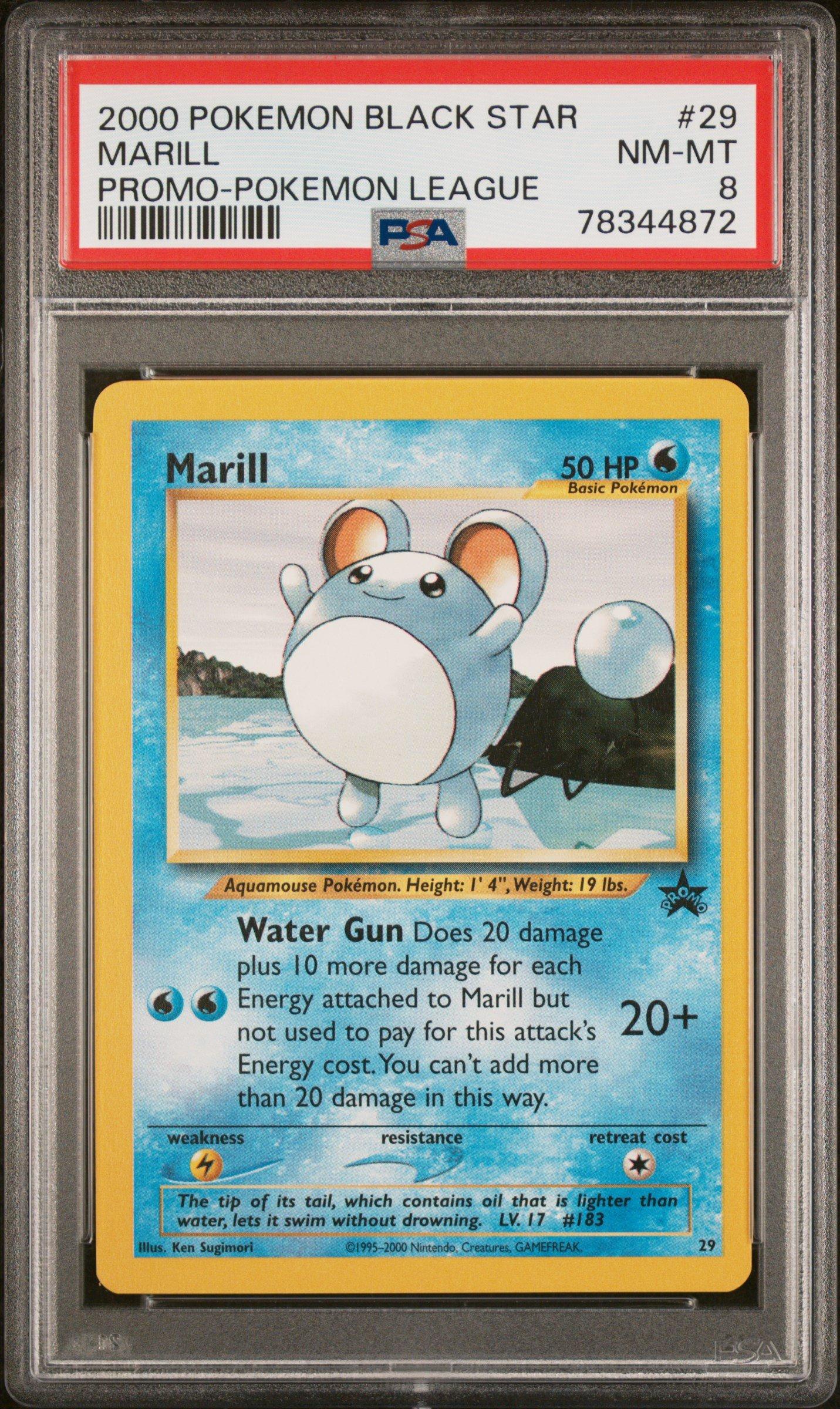 2000 Pokemon Promo Black Star 29 Marill Pokemon League PSA 8 Graded Card |  GameStop