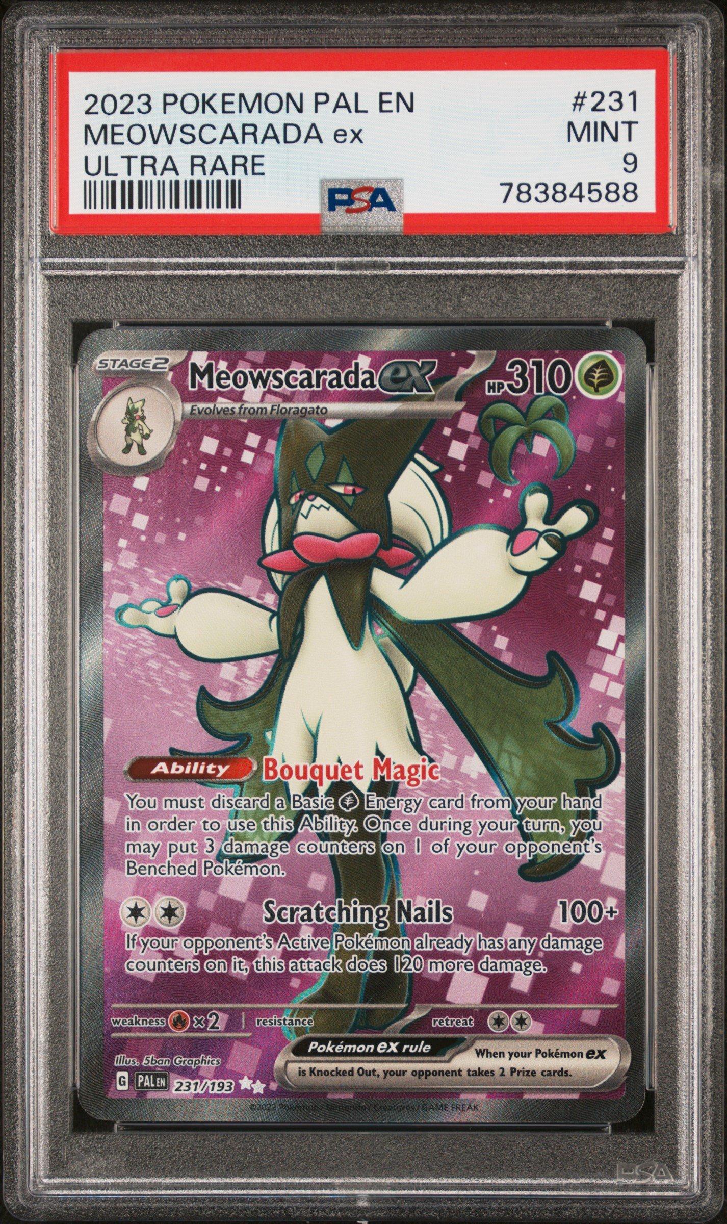 2023 Pokemon Pal En-paldea Evolved 231 Meowscarada Ex Ultra Rare PSA 9  Graded Card | GameStop