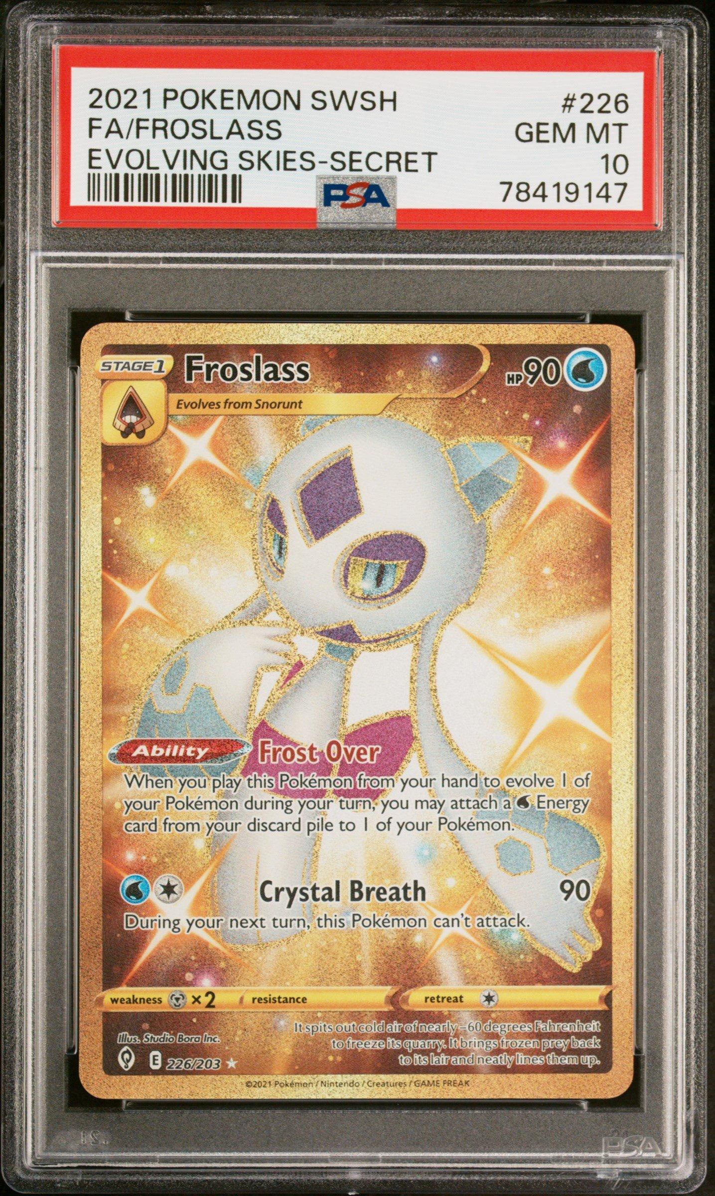 2021 Pokemon Sword & Shield Evolving Skies 226 Full Art/froslass