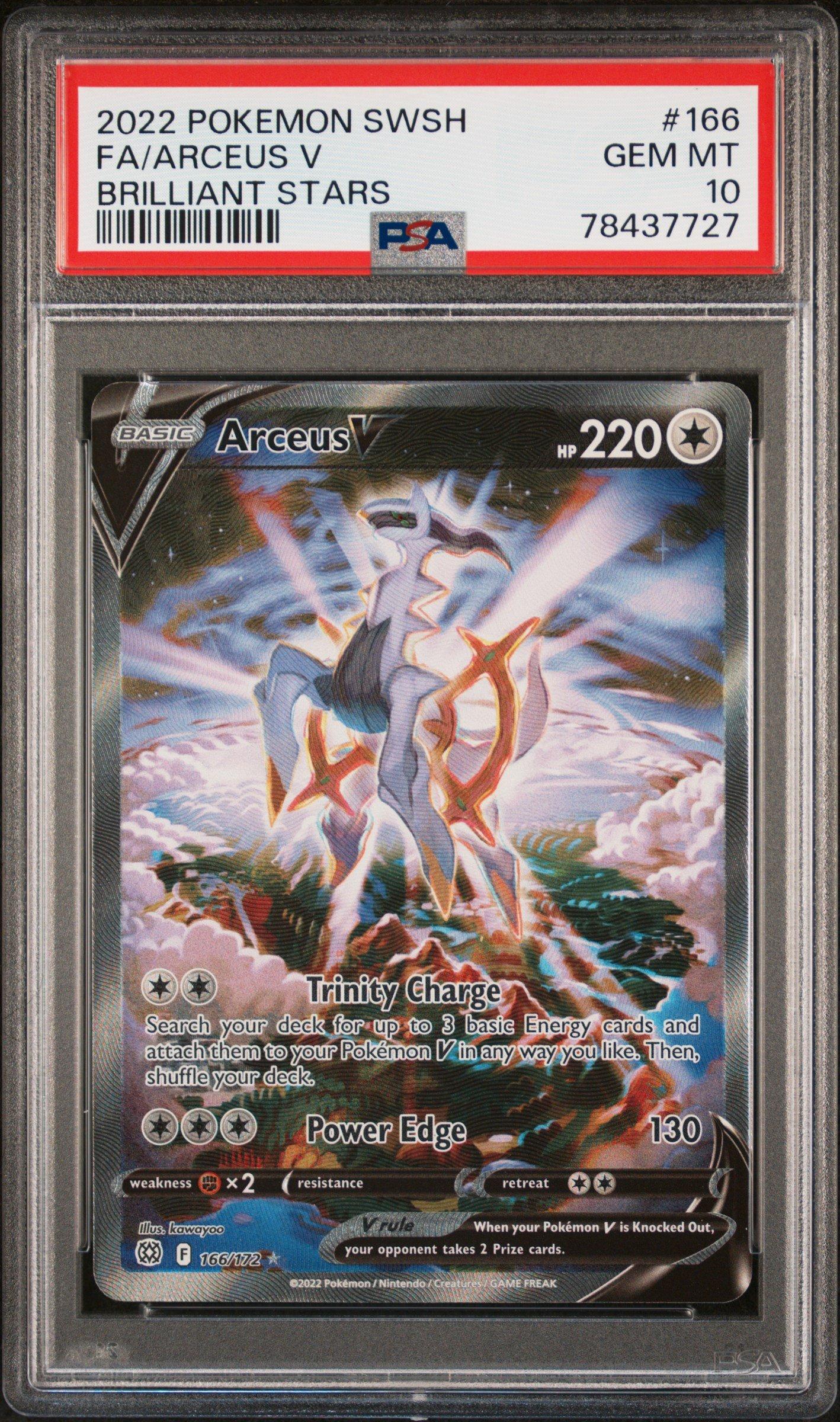 2022 Pokemon Sword & Shield Brilliant Stars 166 Full Art/arceus V