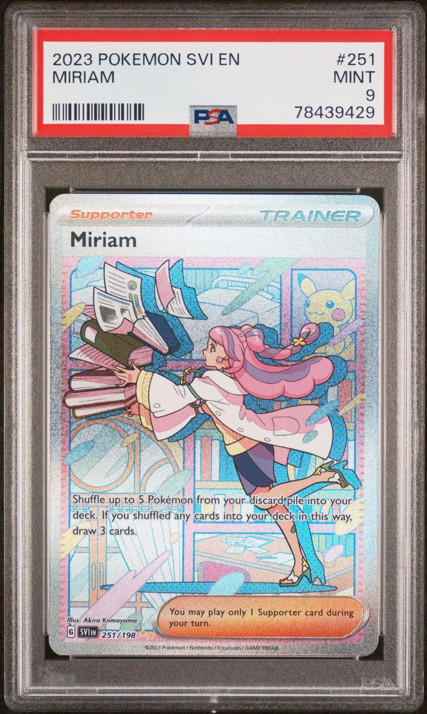 2023 Pokemon Svi En-scarlet & Violet 251 Miriam Special Illustration Rare  PSA 9 Graded Card | GameStop