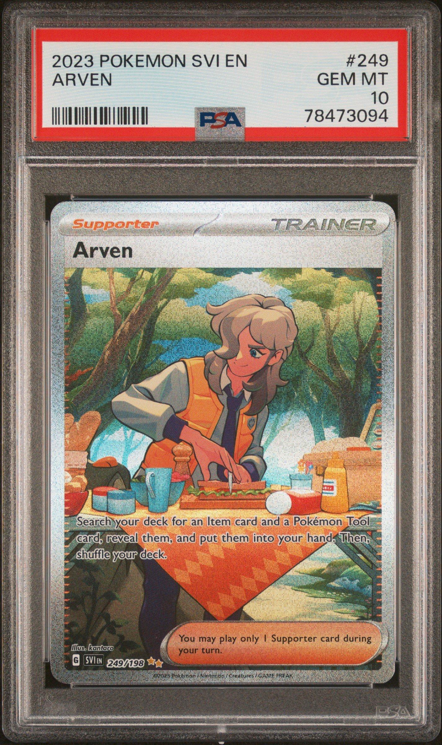 2023 Pokemon Svi En-scarlet & Violet 249 Arven Special Illustration Rare  PSA 10 Graded Card | GameStop
