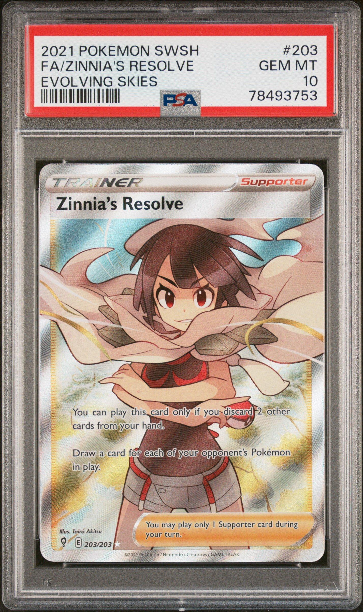 2021 Pokemon Sword & Shield Evolving Skies 203 Full Art/zinnia's