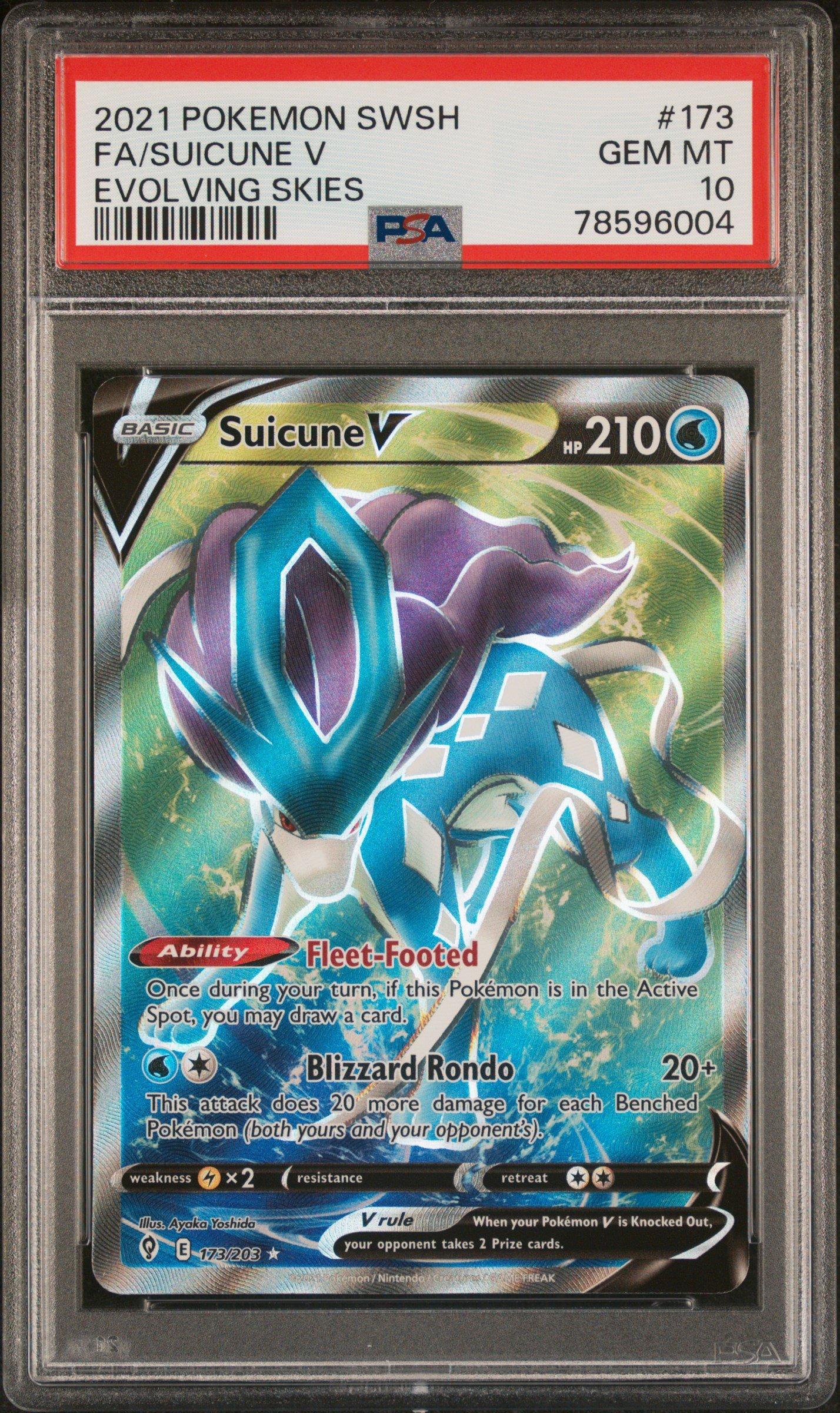 2021 Pokemon Sword & Shield Evolving Skies 173 Full Art/suicune V